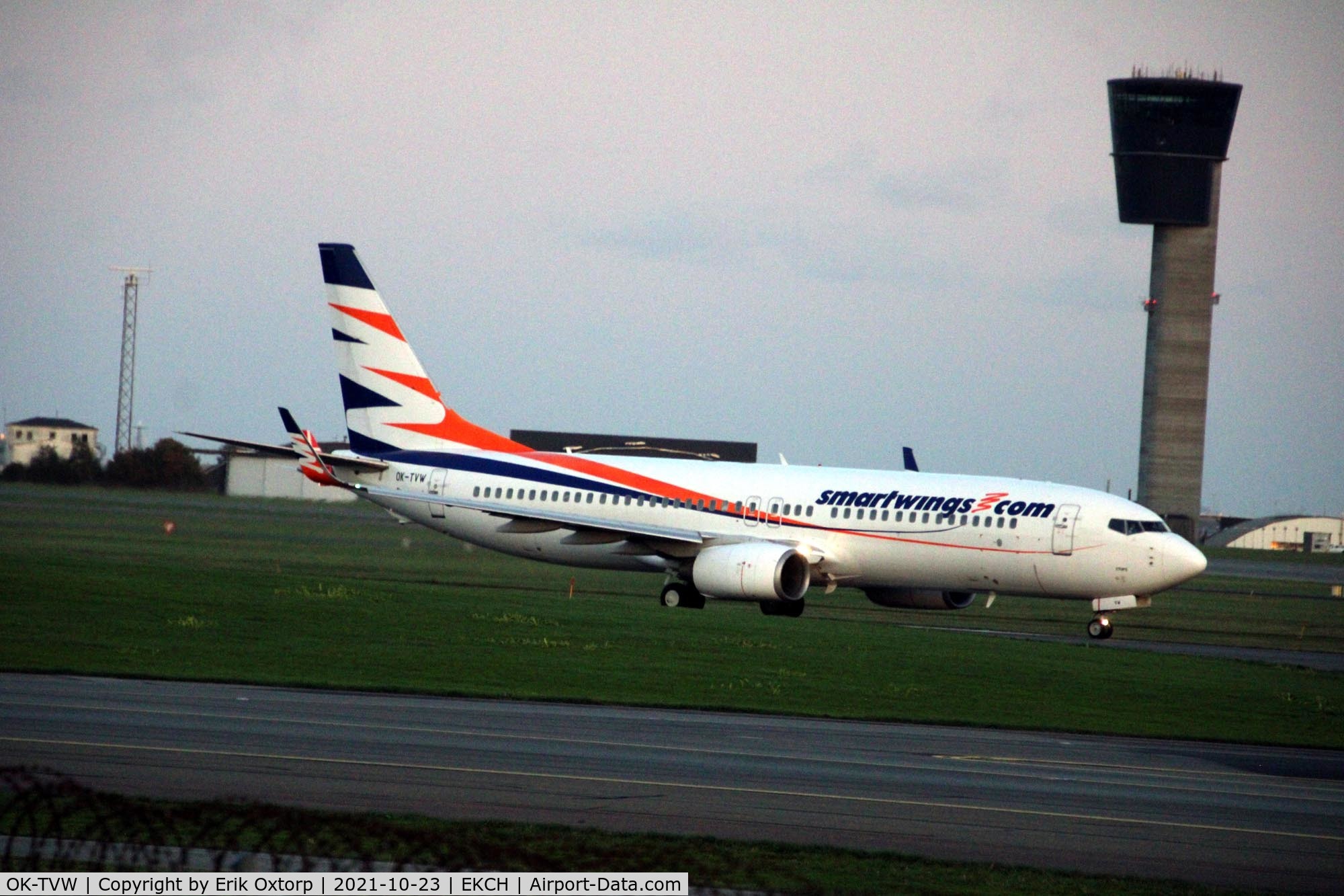 OK-TVW, 2004 Boeing 737-86Q C/N 30295, OK-TVW taking off rw 22R