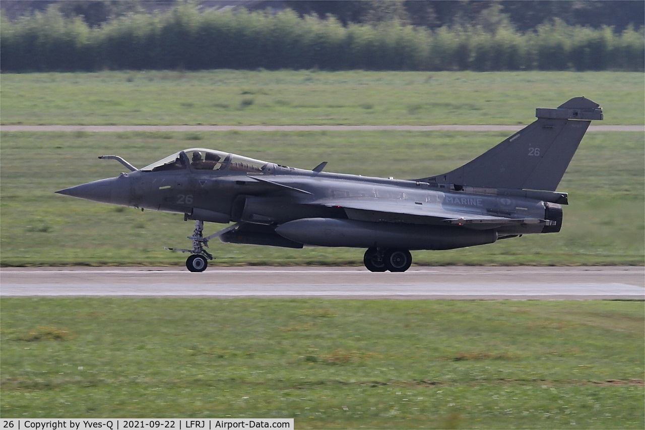 26, Dassault Rafale M C/N 26, Dassault Rafale M, Take off run rwy 07, Landivisiau naval air base (LFRJ)