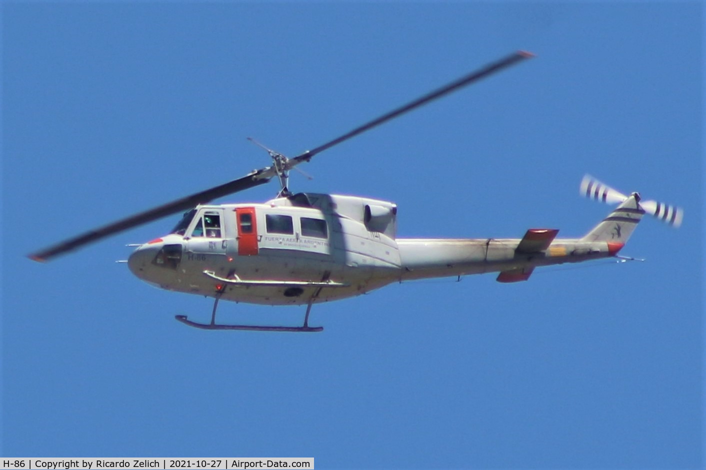 H-86, Bell 212 C/N 30838, Flying over Campana city, Buenos Aires province, Argentina.