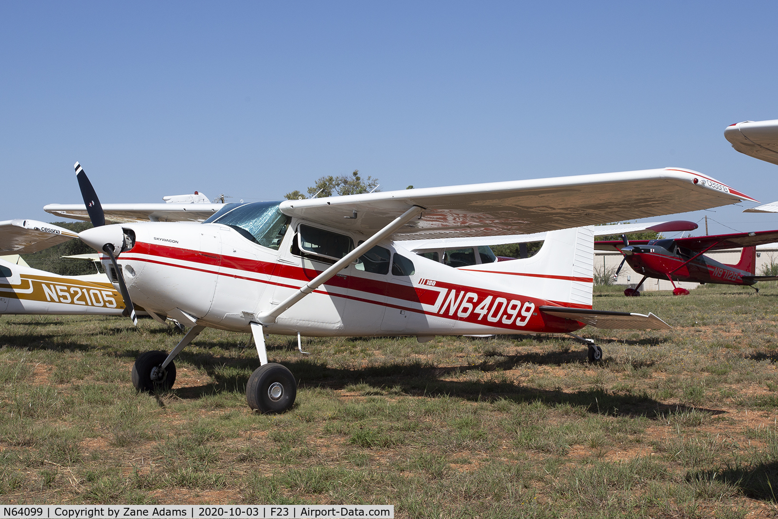 N64099, 1977 Cessna 180K Skywagon C/N 18052870, At the 2020 Ranger Tx Fly-in