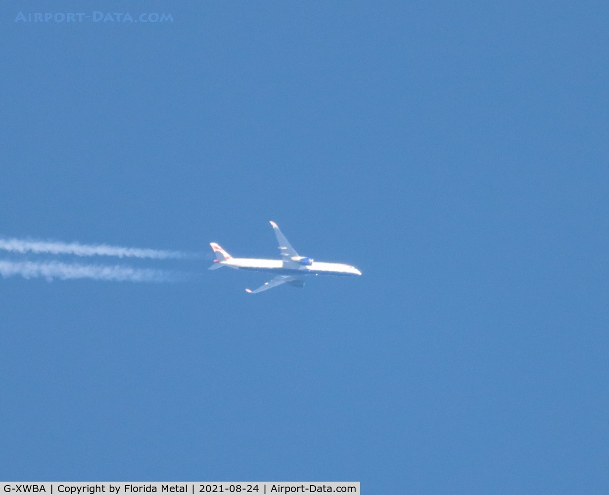 G-XWBA, 2019 Airbus A350-1041 C/N 326, In Flight over Detroit area from LHR to ORD avoiding line of storms