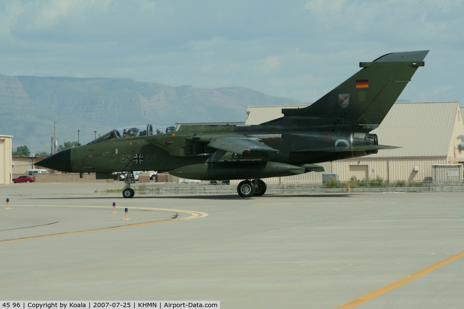 45 96, Panavia Tornado IDS C/N 734/GS237/4296, Arriving from mission