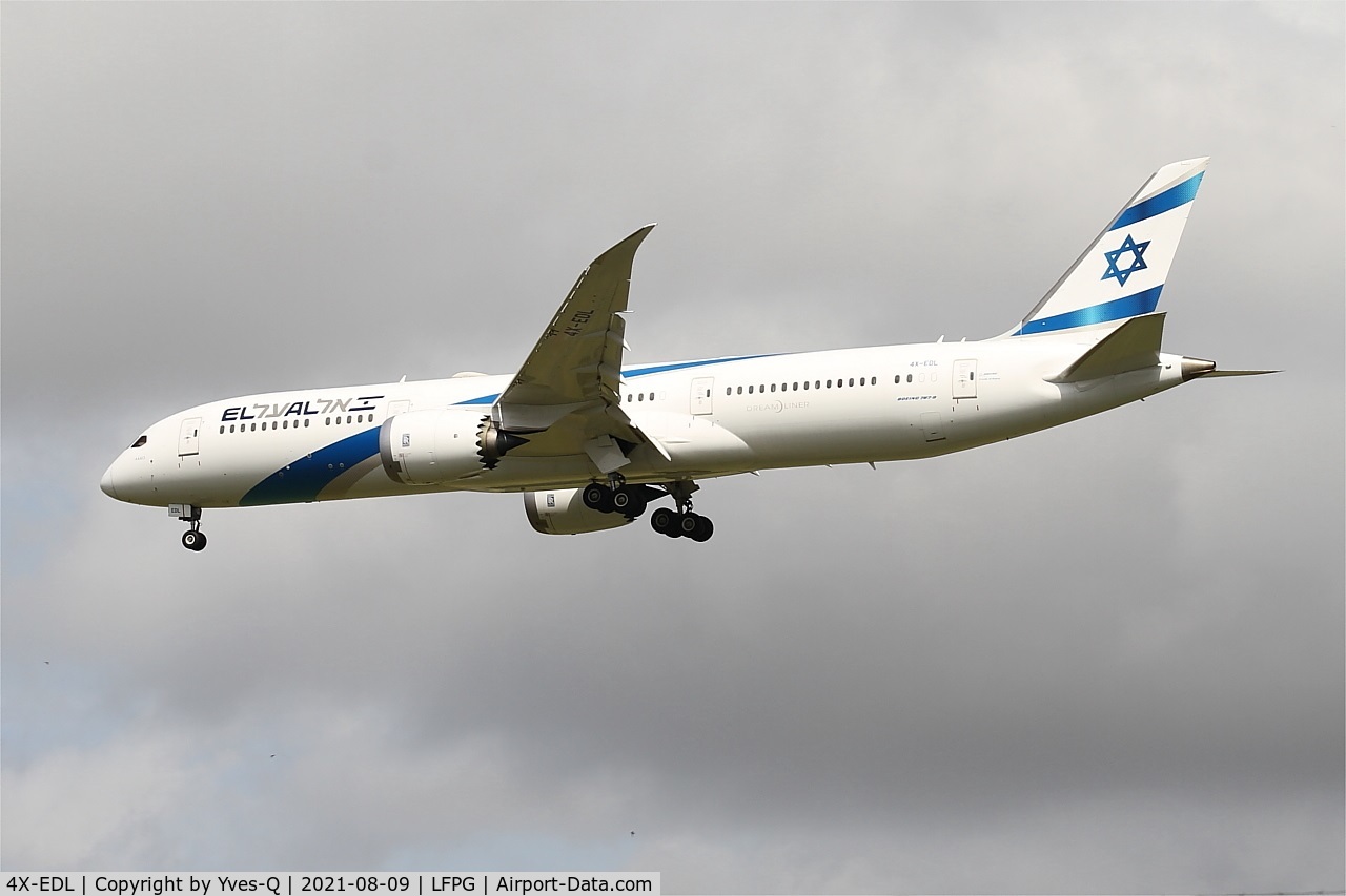 4X-EDL, 2019 Boeing 787-9 Dreamliner Dreamliner C/N 65094, Boeing 787-9 Dreamliner, On final rwy 26L, Roissy Charles De Gaulle airport (LFPG-CDG)