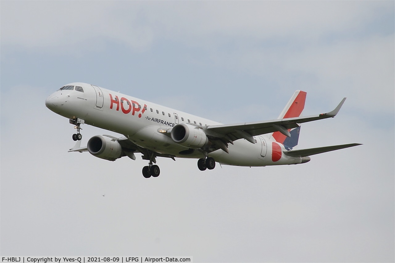 F-HBLJ, 2009 Embraer 190LR (ERJ-190-100LR) C/N 19000133, Embraer 190AR, Short approach rwy 26L, Roissy Charles De Gaulle airport (LFPG-CDG)