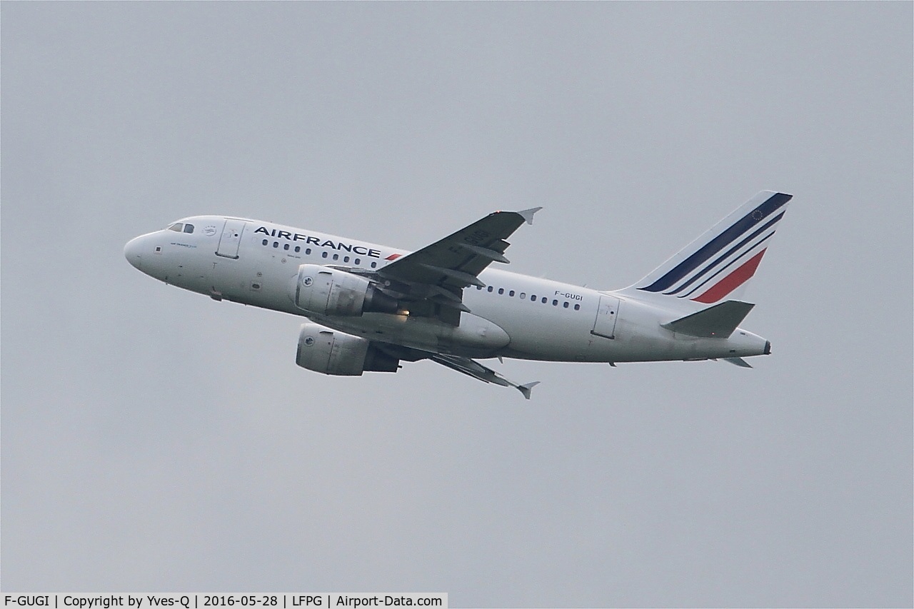F-GUGI, 2004 Airbus A318-111 C/N 2350, Airbus A318-111, Climbing from rwy 08L, Roissy Charles De Gaulle Airport (LFPG-CDG)