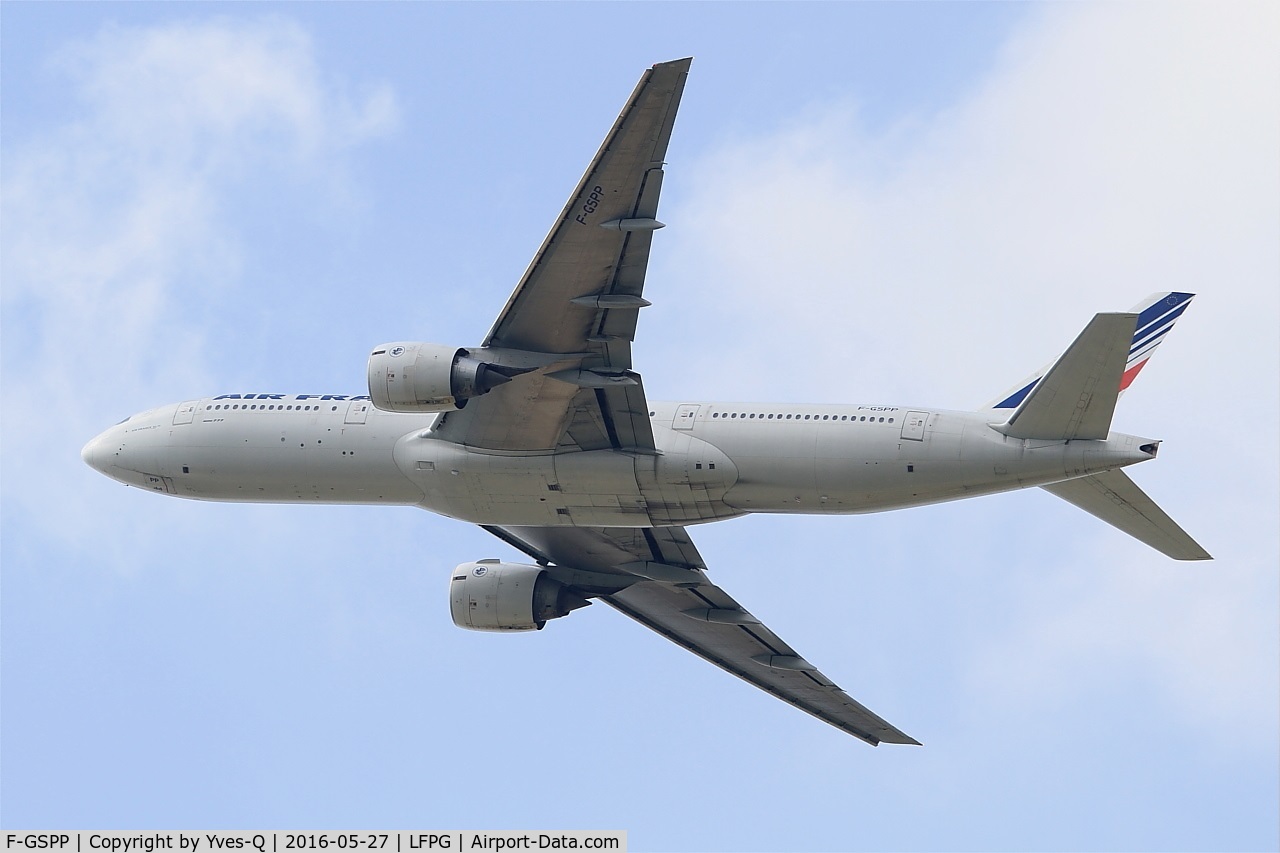 F-GSPP, 2001 Boeing 777-228/ER C/N 30615, Boeing 777-228 (ER), Climbing from rwy 27L, Paris-Roissy Charles De Gaulle airport (LFPG-CDG)