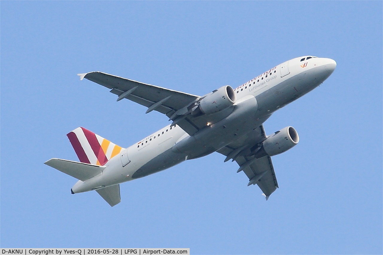 D-AKNU, 2005 Airbus A319-112 C/N 2628, Airbus A319-112, Climbing from rwy 06R, Roissy Charles De Gaulle airport (LFPG-CDG)