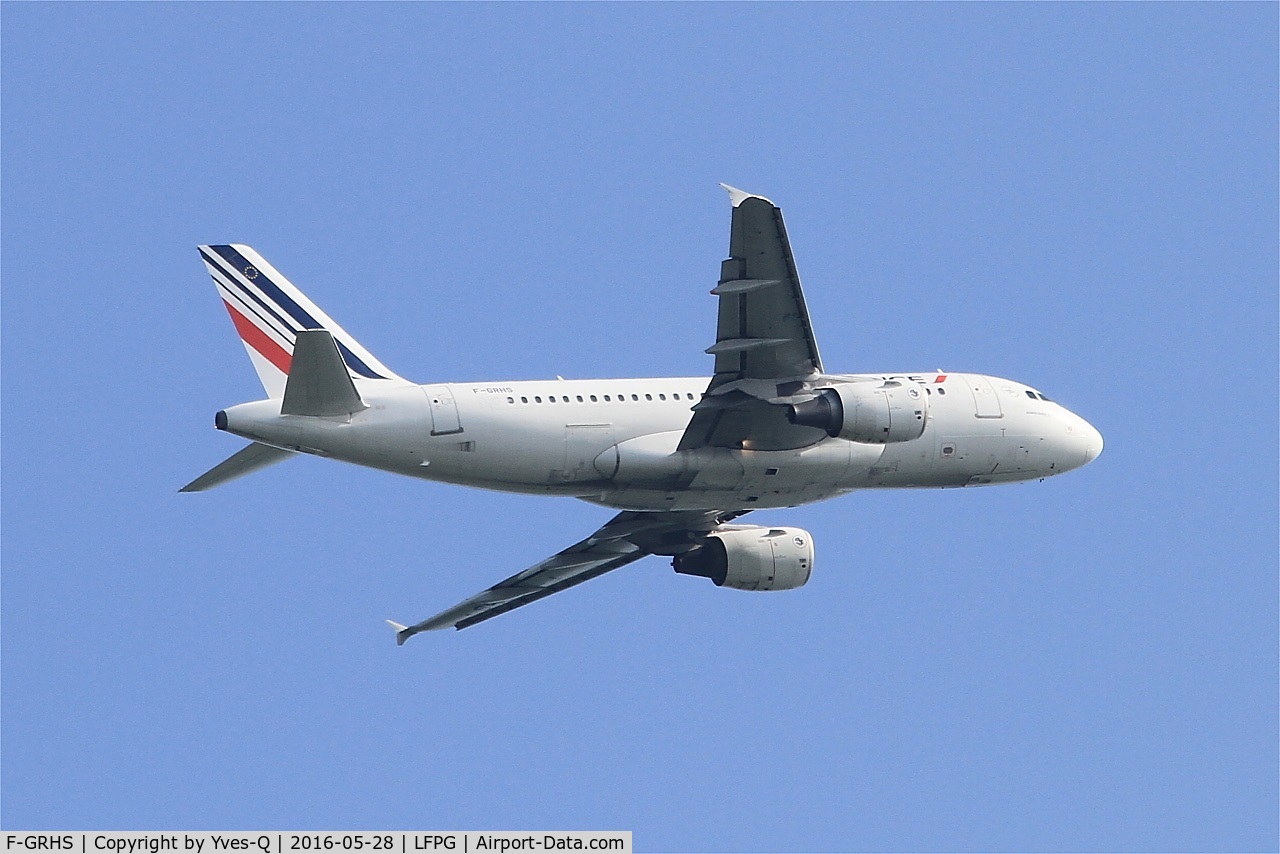 F-GRHS, 2001 Airbus A319-111 C/N 1444, Airbus A319-111, Climbing from rwy 06R, Roissy Charles De Gaulle airport (LFPG-CDG)