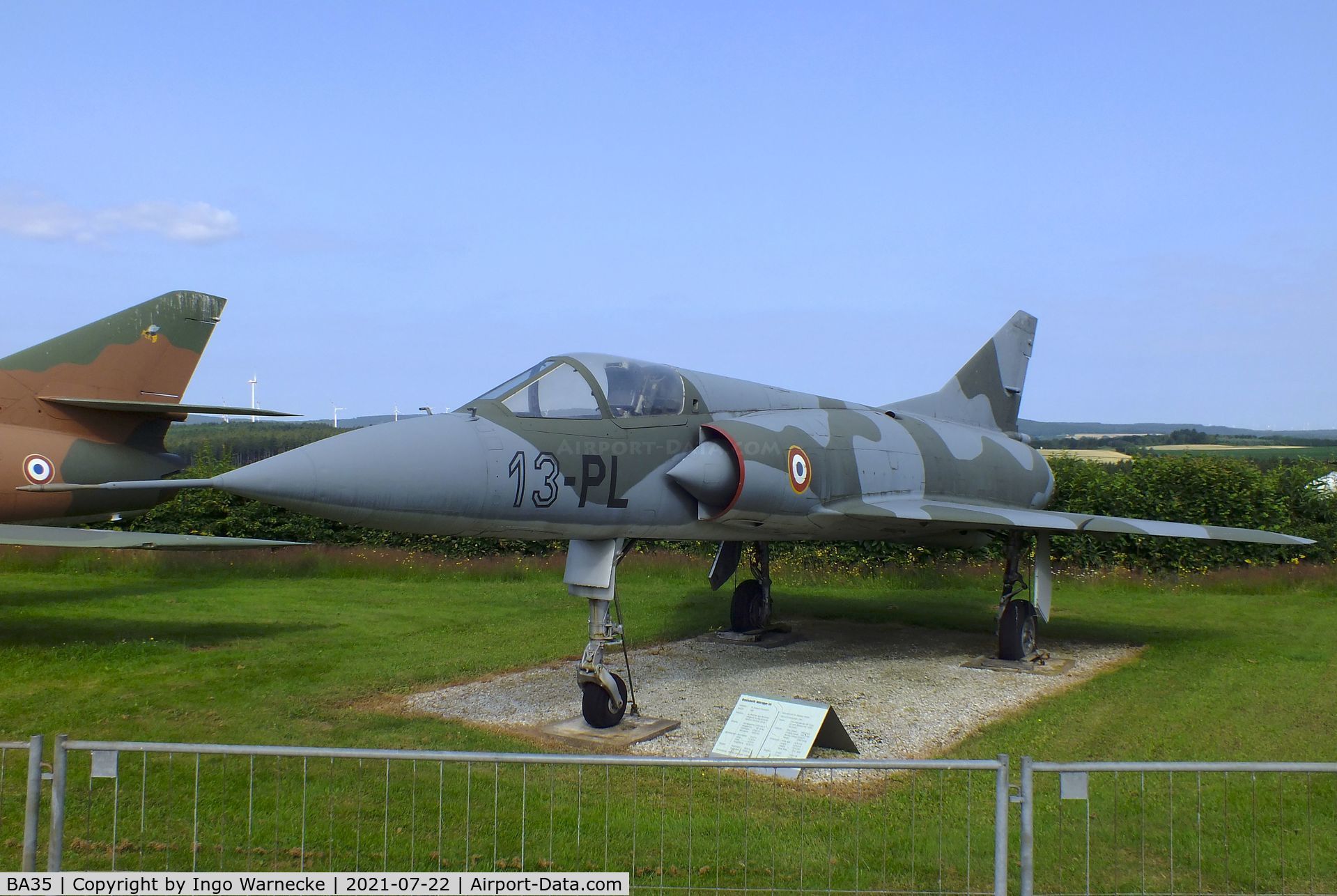 BA35, SABCA Mirage 5BA C/N 35, Dassault (SABCA) Mirage 5BA displayed as french 13-PL, at the Flugausstellung P. Junior, Hermeskeil