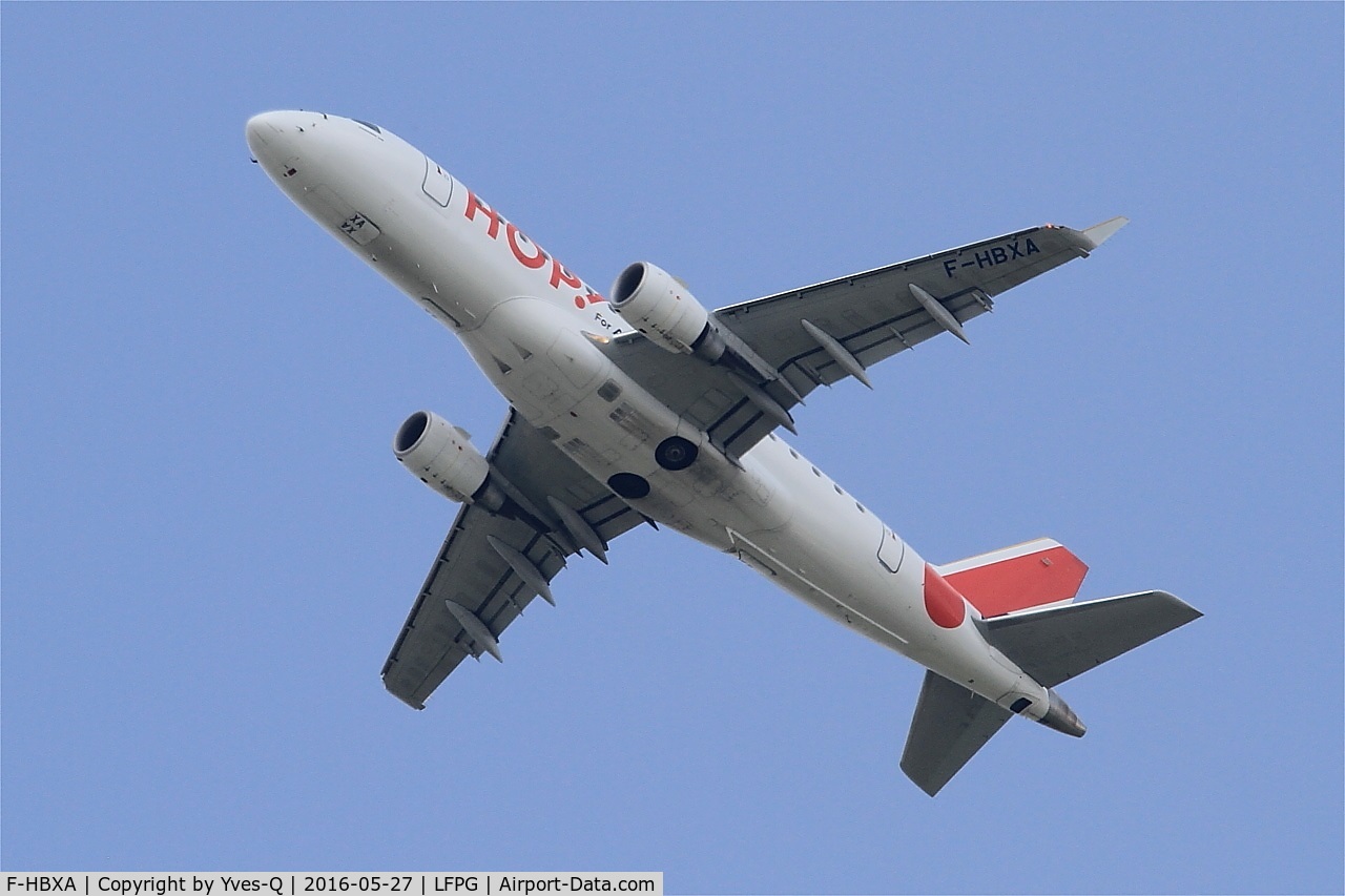 F-HBXA, 2008 Embraer 170LR (ERJ-170-100LR) C/N 17000237, Embraer ERJ-170-100LR, Take off Rwy 27L, Roissy Charles De Gaulle Airport (LFPG-CDG)
