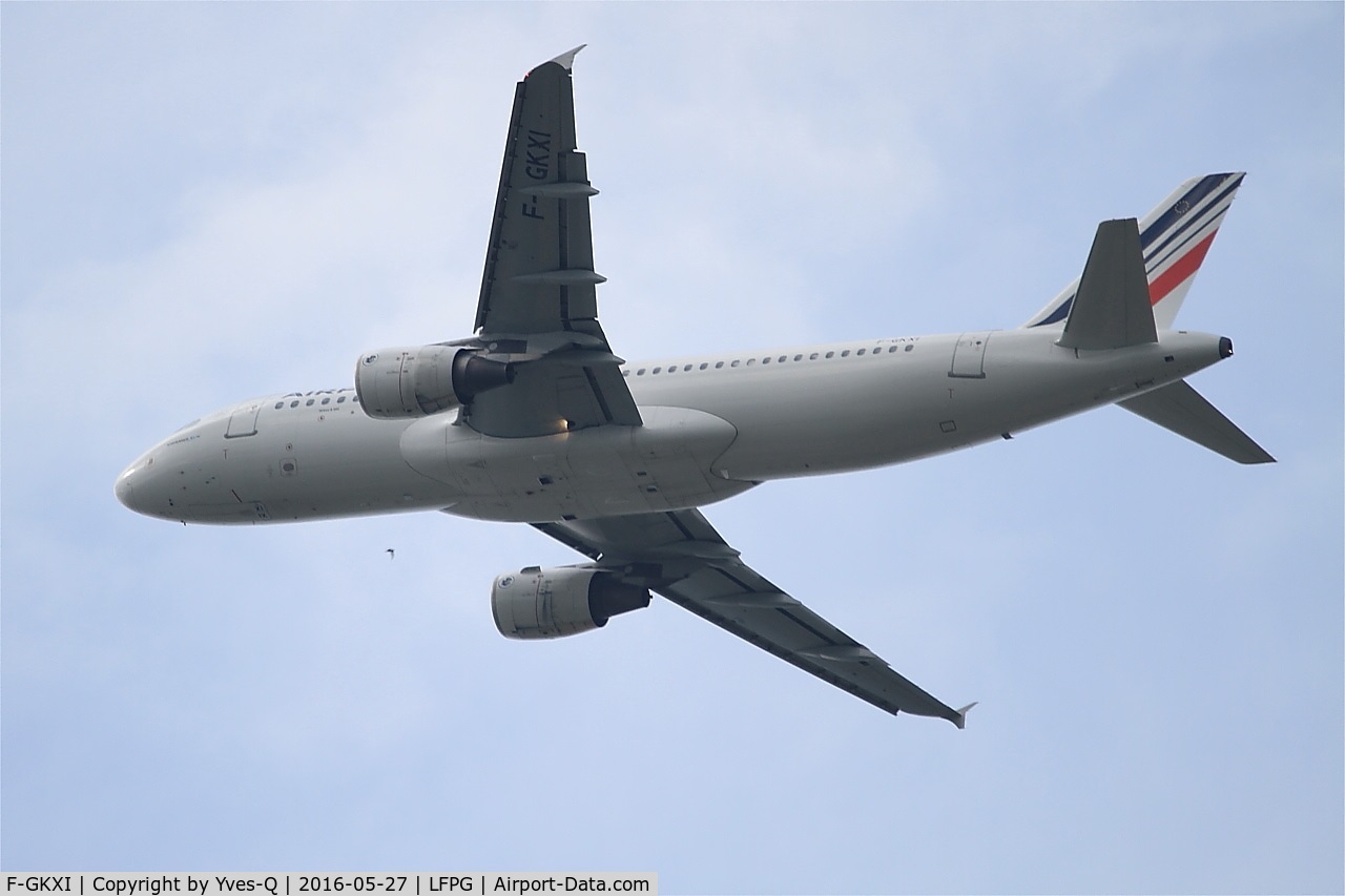 F-GKXI, 2003 Airbus A320-214 C/N 1949, Airbus A320-214, Climbing rwy 27L, Roissy Charles De Gaulle airport (LFPG-CDG)