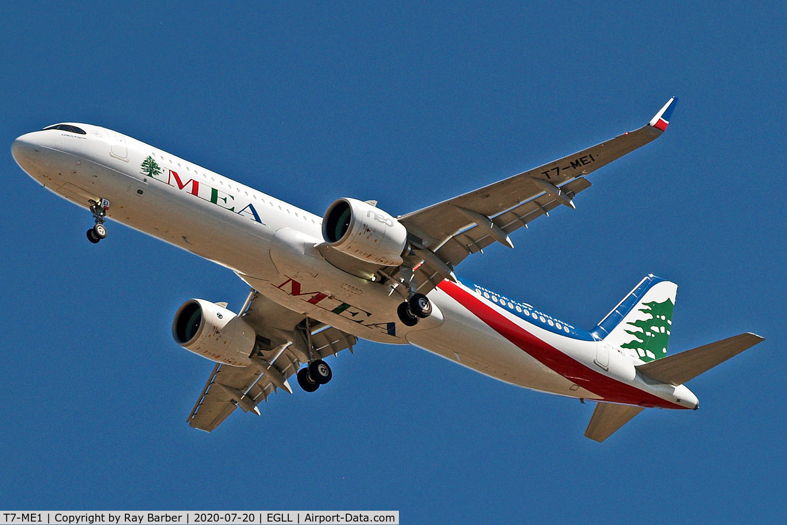 T7-ME1, 2020 Airbus A321-271NX C/N 9427, T7-ME1   Airbus A321-271NX [9427] (MEA-Middle East Airlines) Home~G 30/07/2020