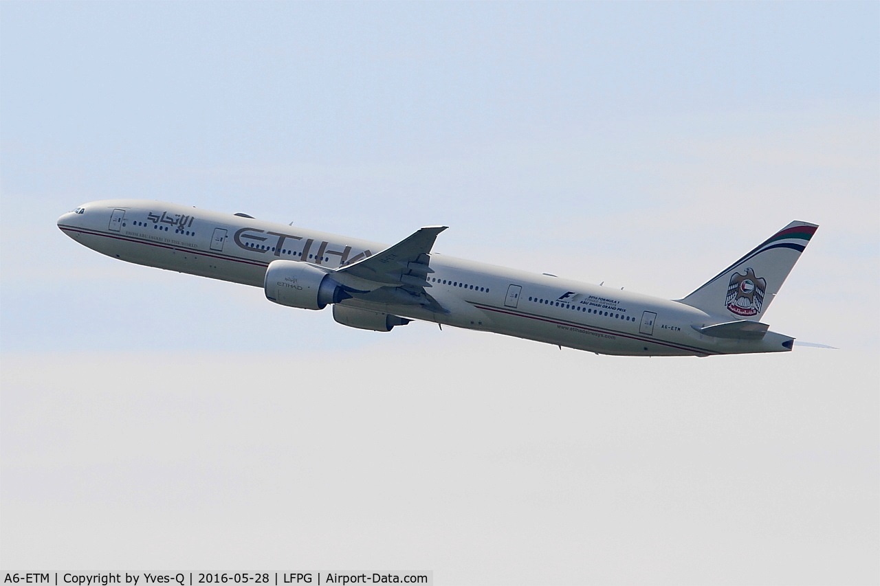 A6-ETM, 2012 Boeing 777-3FX/ER C/N 39688, Boeing 777-3FX(ER), Climbing from rwy 08L, Roissy Charles De Gaulle airport (LFPG-CDG)