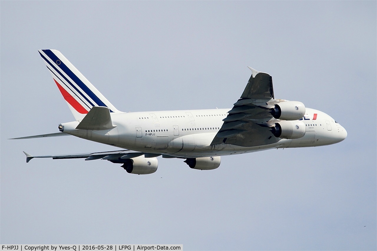 F-HPJJ, 2013 Airbus A380-861 C/N 115, Airbus A380-861, Climbing from rwy 06R, Roissy Charles De Gaulle Airport (LFPG-CDG)