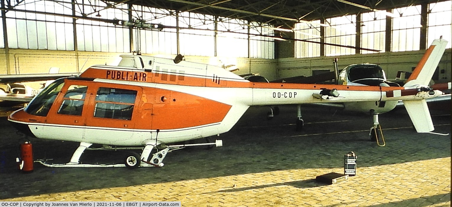 OO-COP, 1971 Agusta AB-206A JetRanger C/N 8284, Slide scan