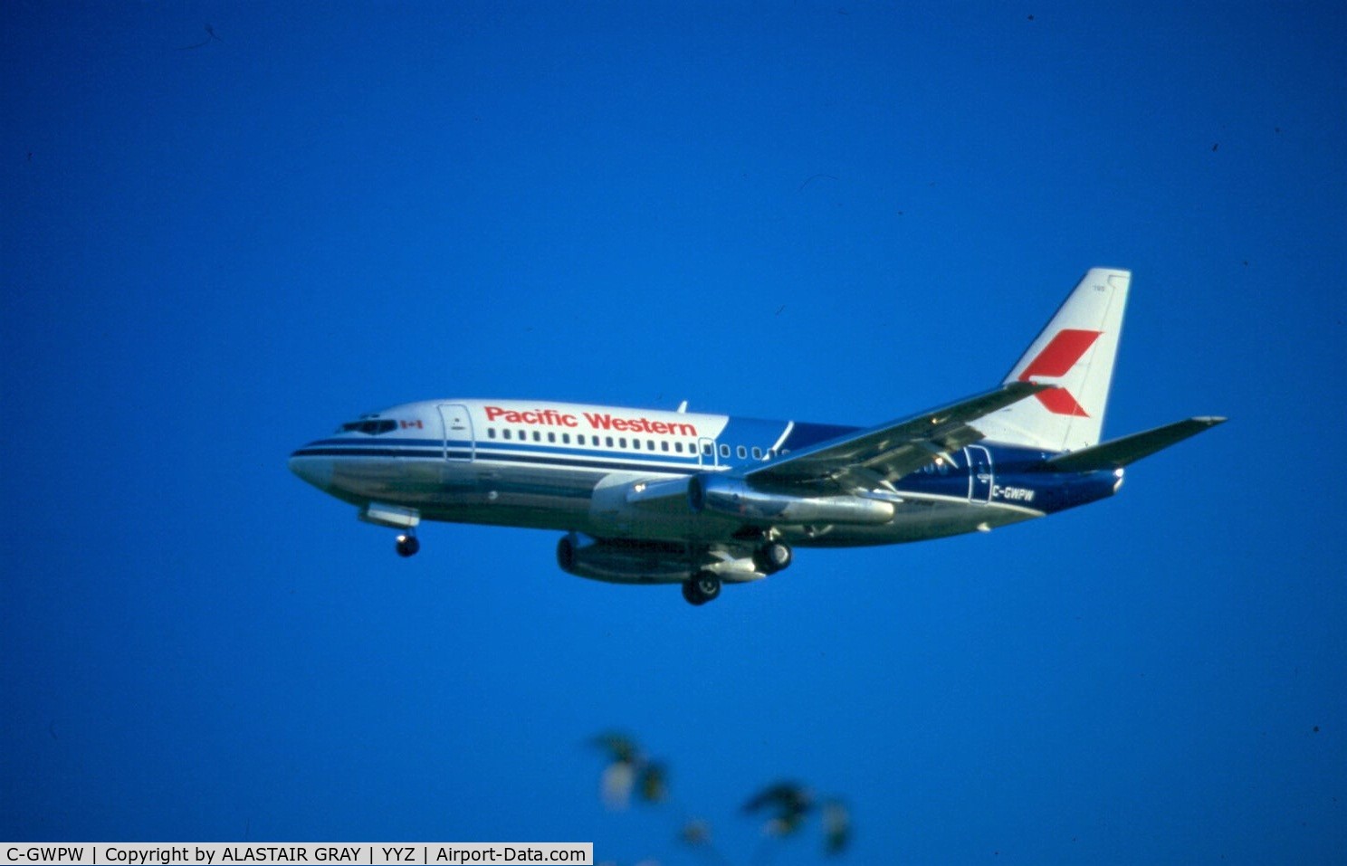 C-GWPW, 1985 Boeing 737 275 C/N 23283, Lasted two years as Pacific Western before becoming part of Canadian Airlines