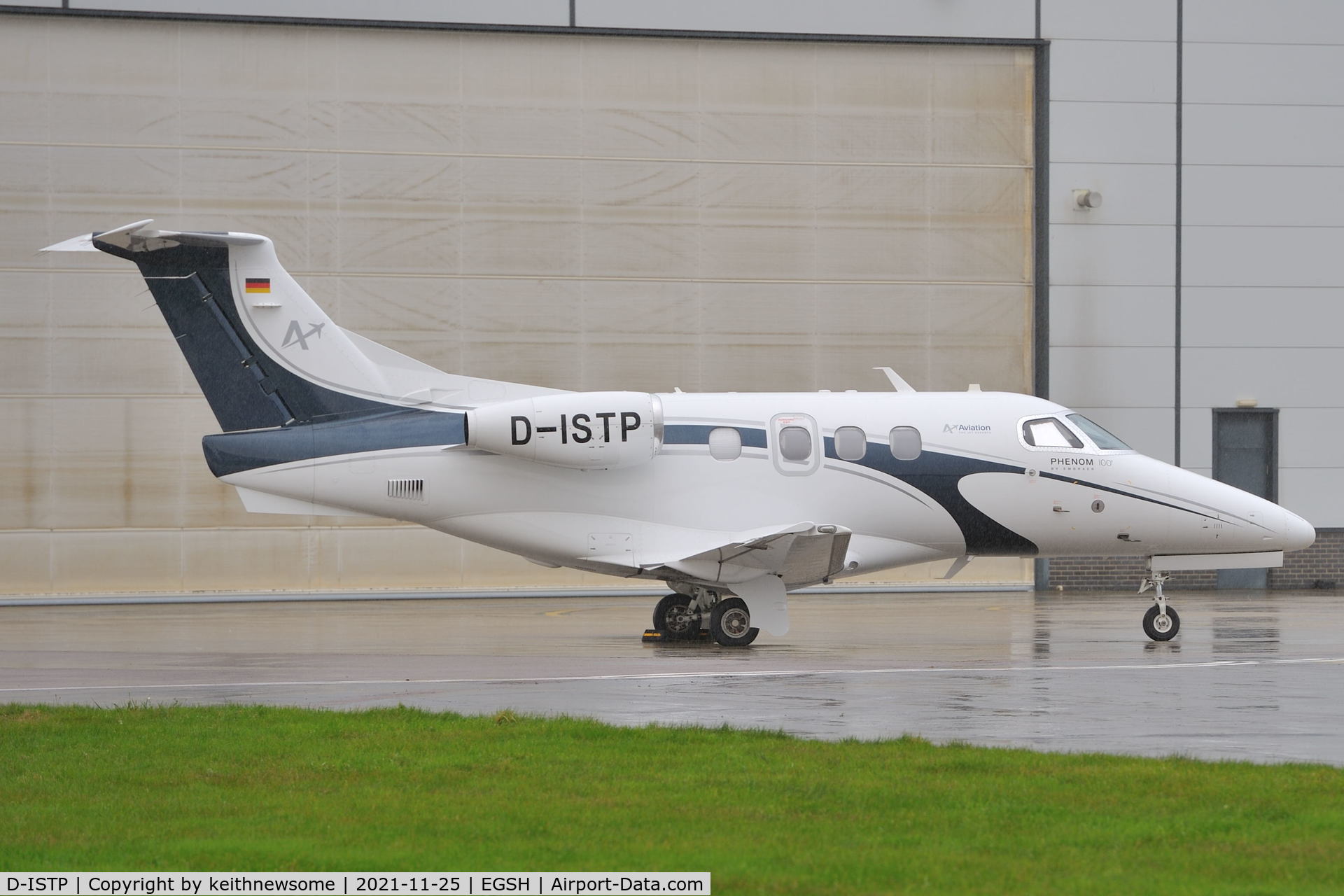 D-ISTP, 2010 Embraer EMB-500 Phenom 100 C/N 50000147, Parked at Norwich.