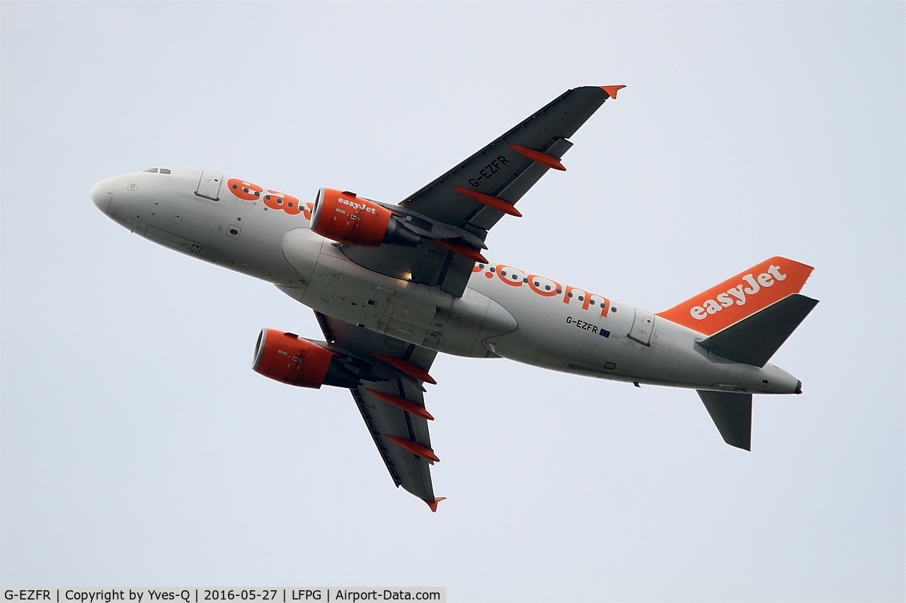 G-EZFR, 2009 Airbus A319-111 C/N 4125, Airbus A319-111, Climbing from rwy 27L, Roissy Charles De Gaulle airport (LFPG-CDG)