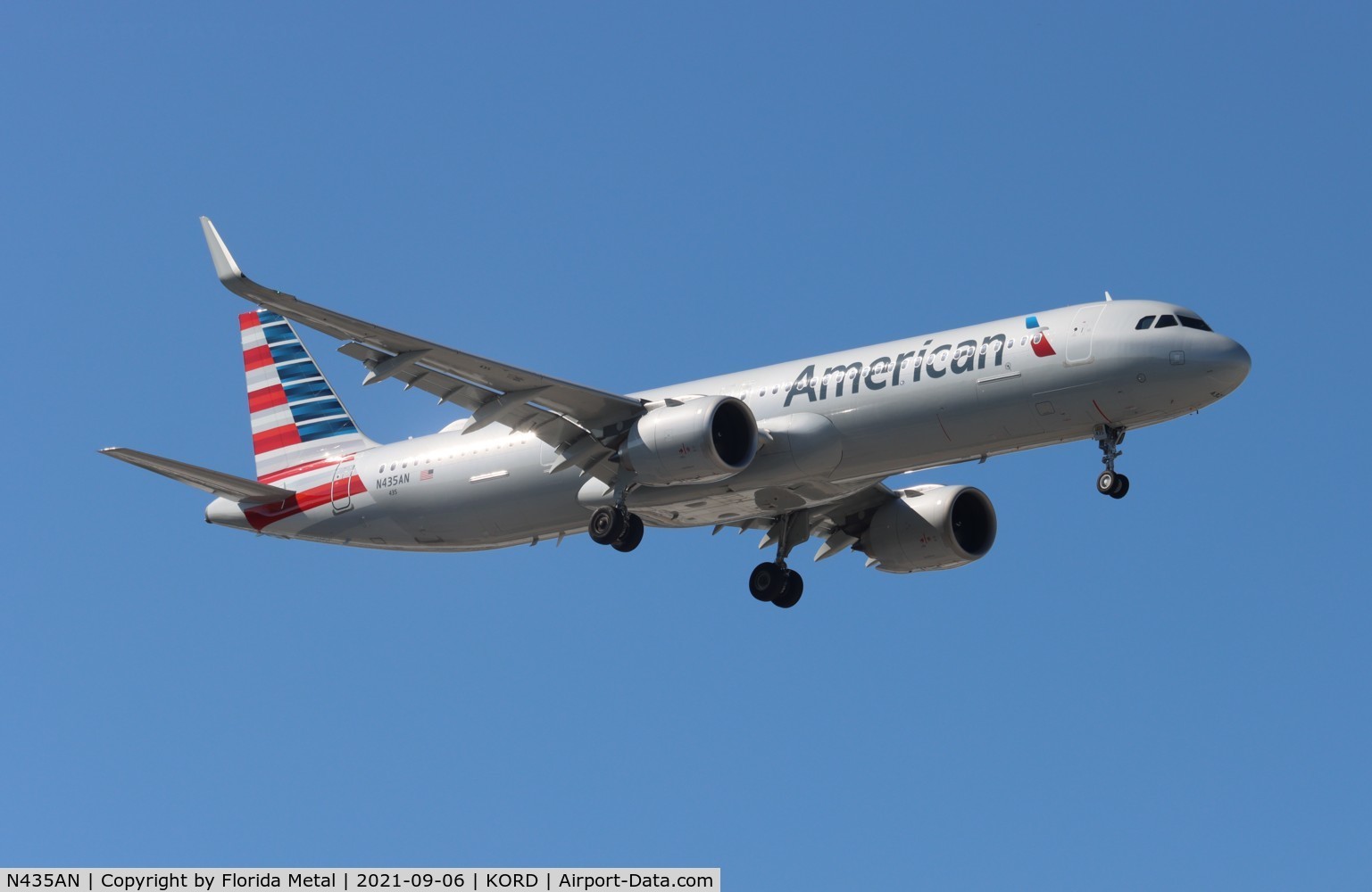 N435AN, 2021 Airbus A321-253NX C/N 10566, American