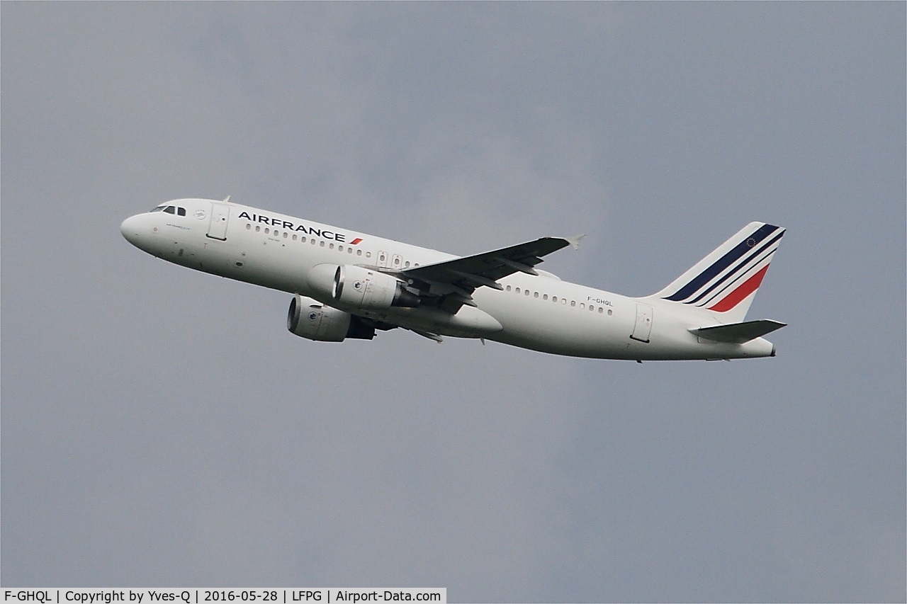 F-GHQL, 1991 Airbus A320-211 C/N 0239, Airbus A320-211, Climbing from rwy 23, Bordeaux Mérignac airport (LFBD-BOD)