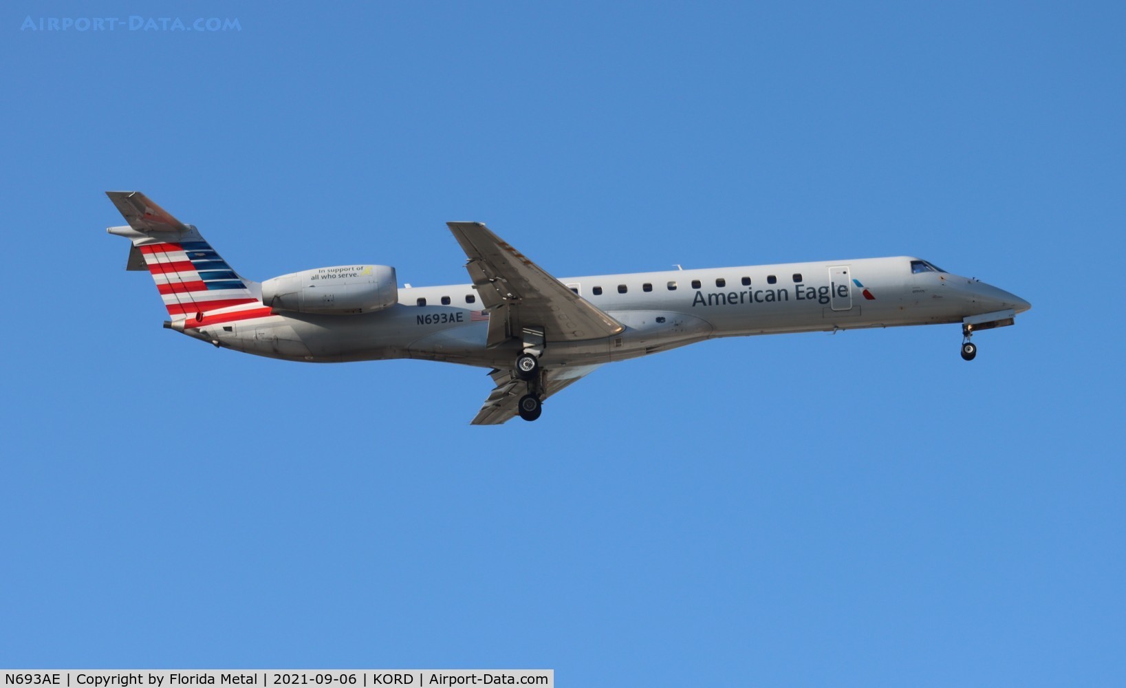 N693AE, 2004 Embraer ERJ-145LR (EMB-145LR) C/N 14500868, ORD 2021