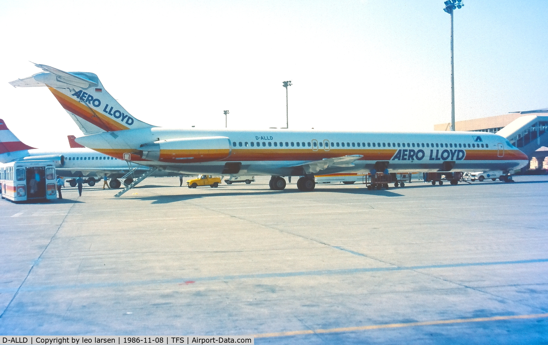 D-ALLD, 1986 McDonnell Douglas MD-83 (DC-9-83) C/N 49402, Tenerife South 8.11.1986
