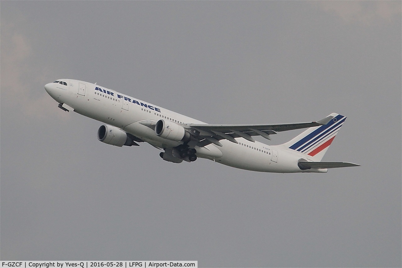 F-GZCF, 2002 Airbus A330-203 C/N 481, Airbus A330-203, Take off rwy 08L, Roissy Charles De Gaulle airport (LFPG-CDG)
