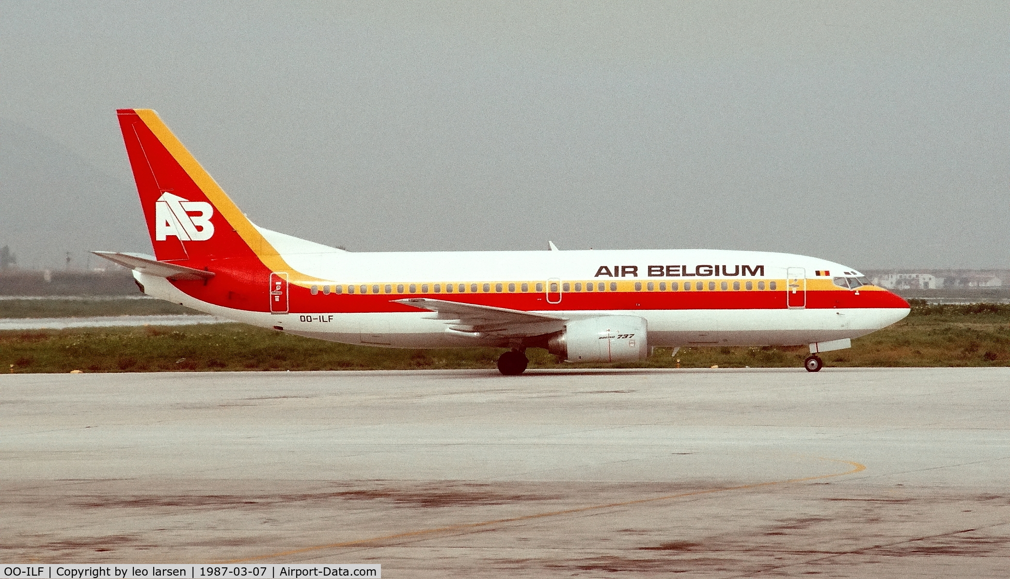 OO-ILF, 1986 Boeing 737-3Q8 C/N 23401, Malaga 7.3.1987