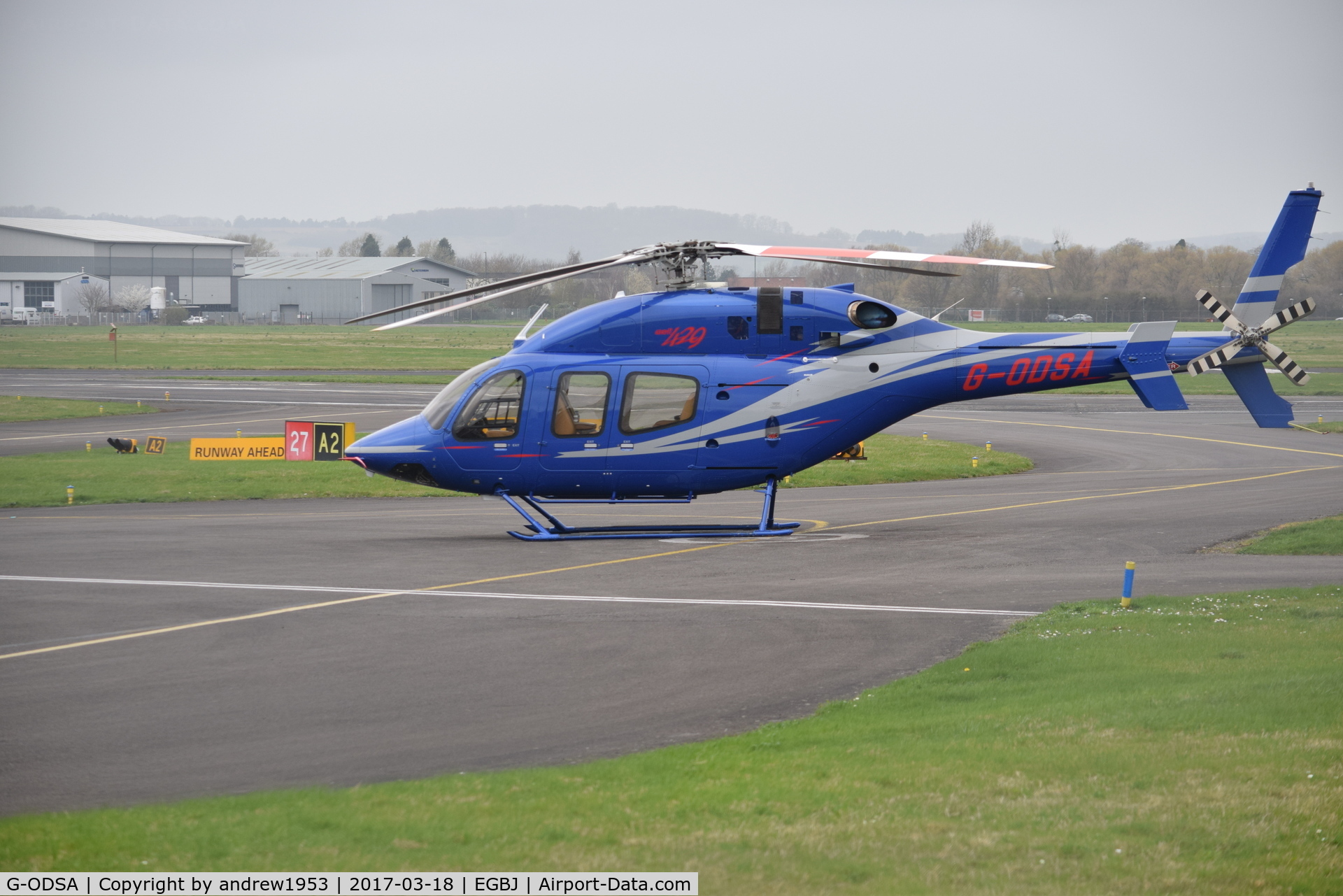 G-ODSA, 2013 Bell 429 GlobalRanger C/N 57139, G-ODSA at Gloucestershire Airport.