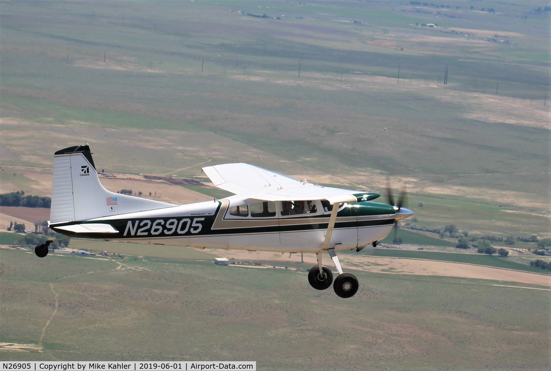 N26905, Cessna 180 C/N 18051354, on the way to penny's airfield.
