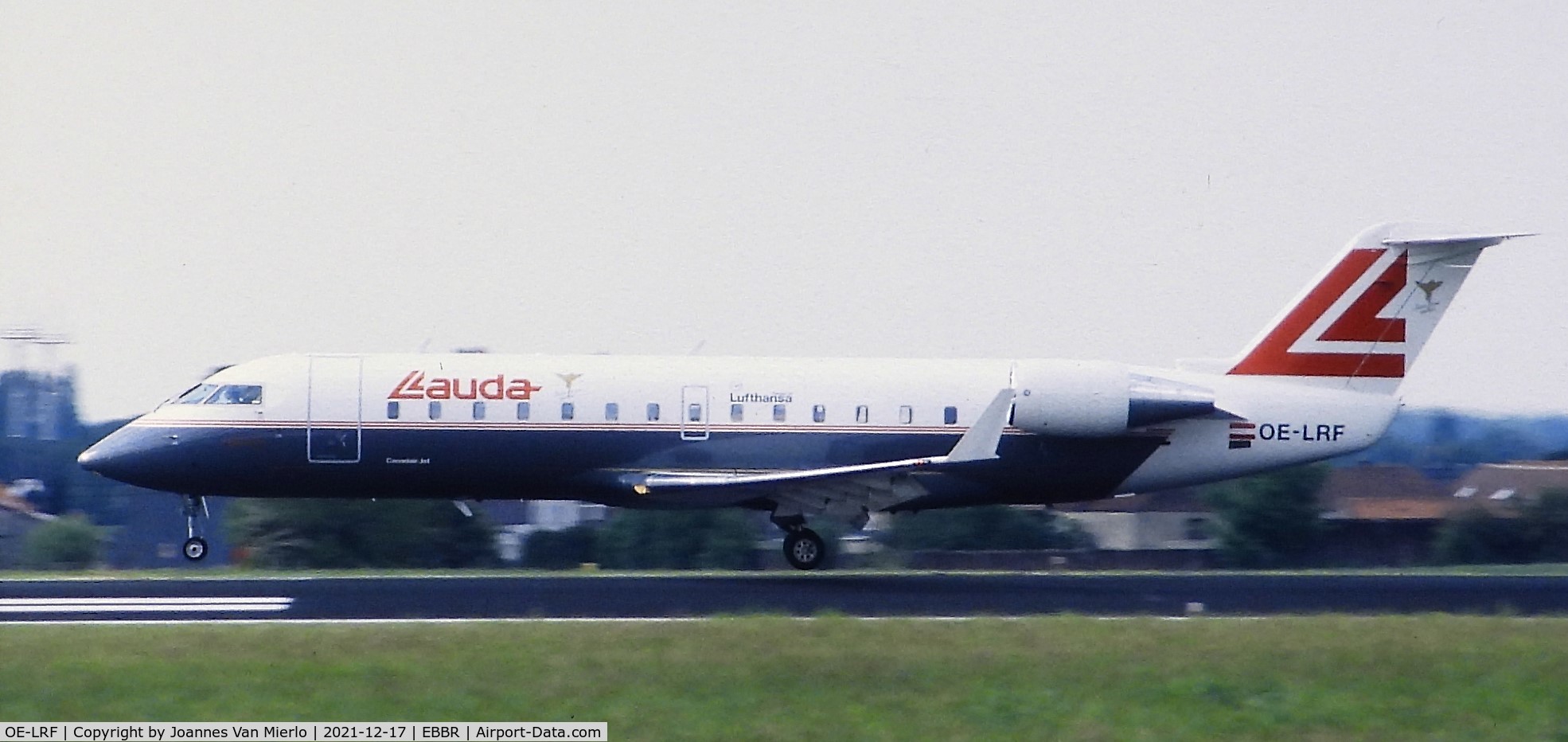 OE-LRF, 1995 Canadair CRJ-100LR (CL-600-2B19) C/N 7061, Slide scan