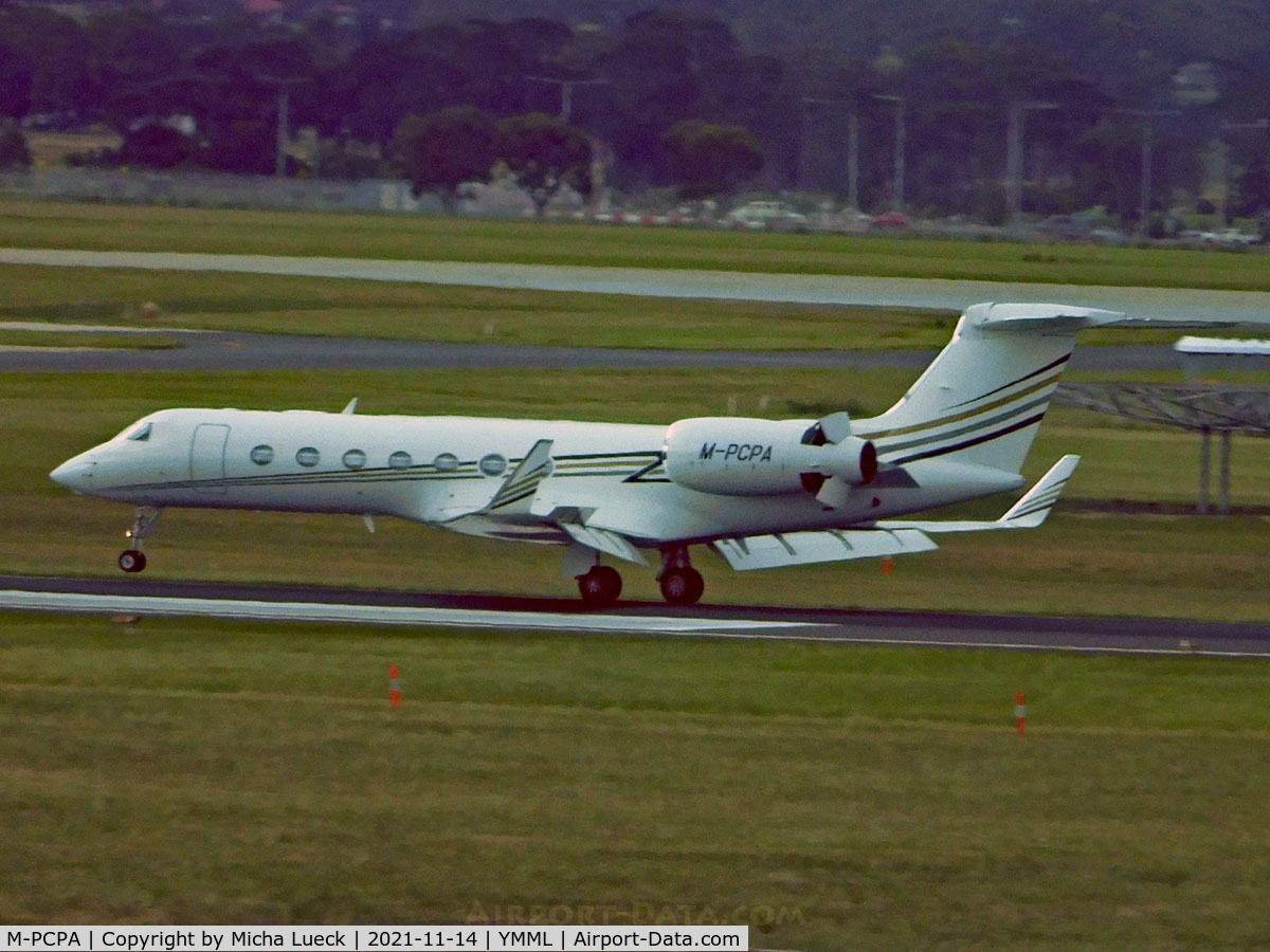M-PCPA, 2008 Gulfstream Aerospace GV-SP (G550) C/N 5225, At Tullamarine
