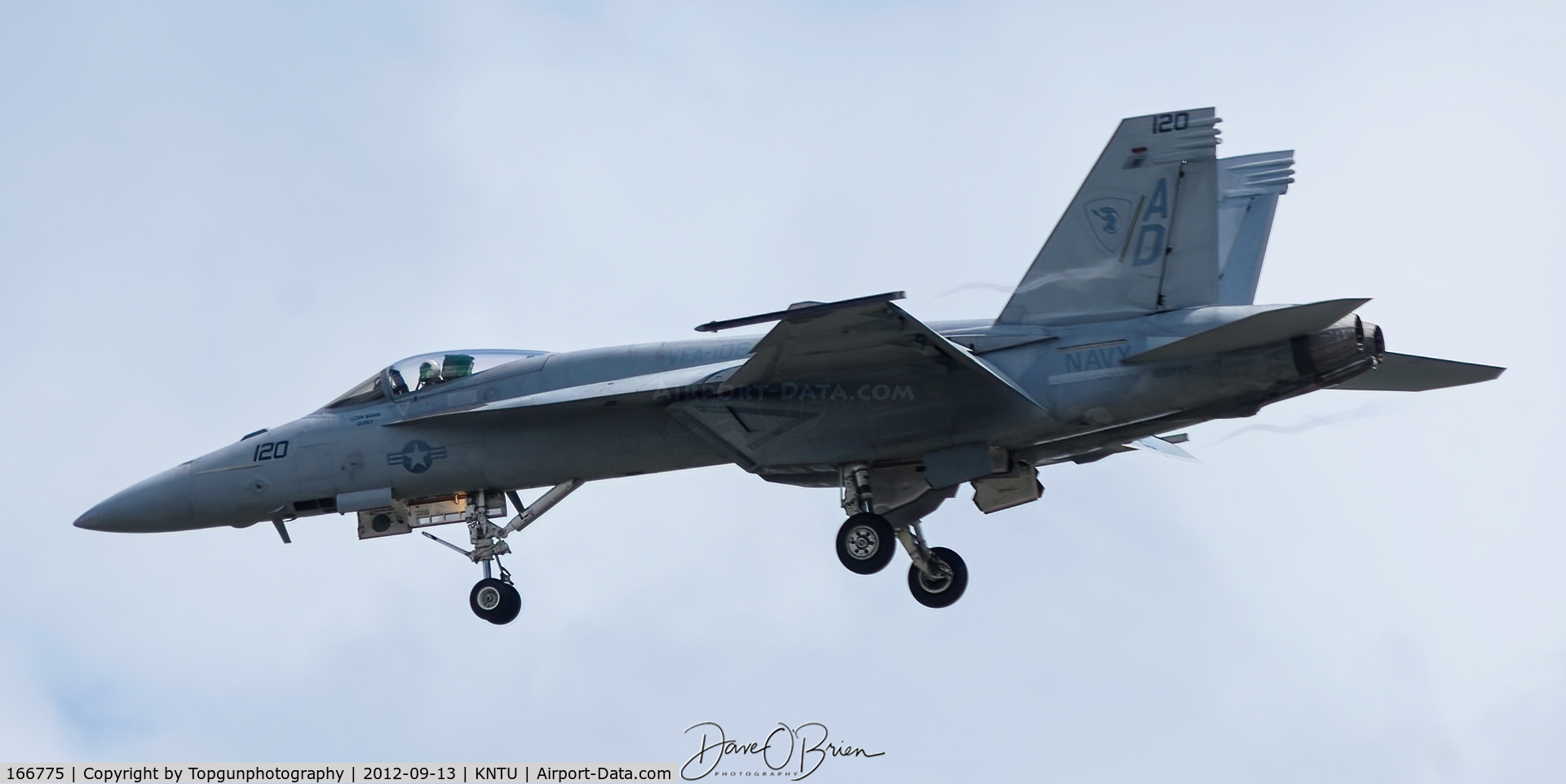 166775, Boeing F/A-18E Super Hornet C/N E121, returning from sortie off the coast