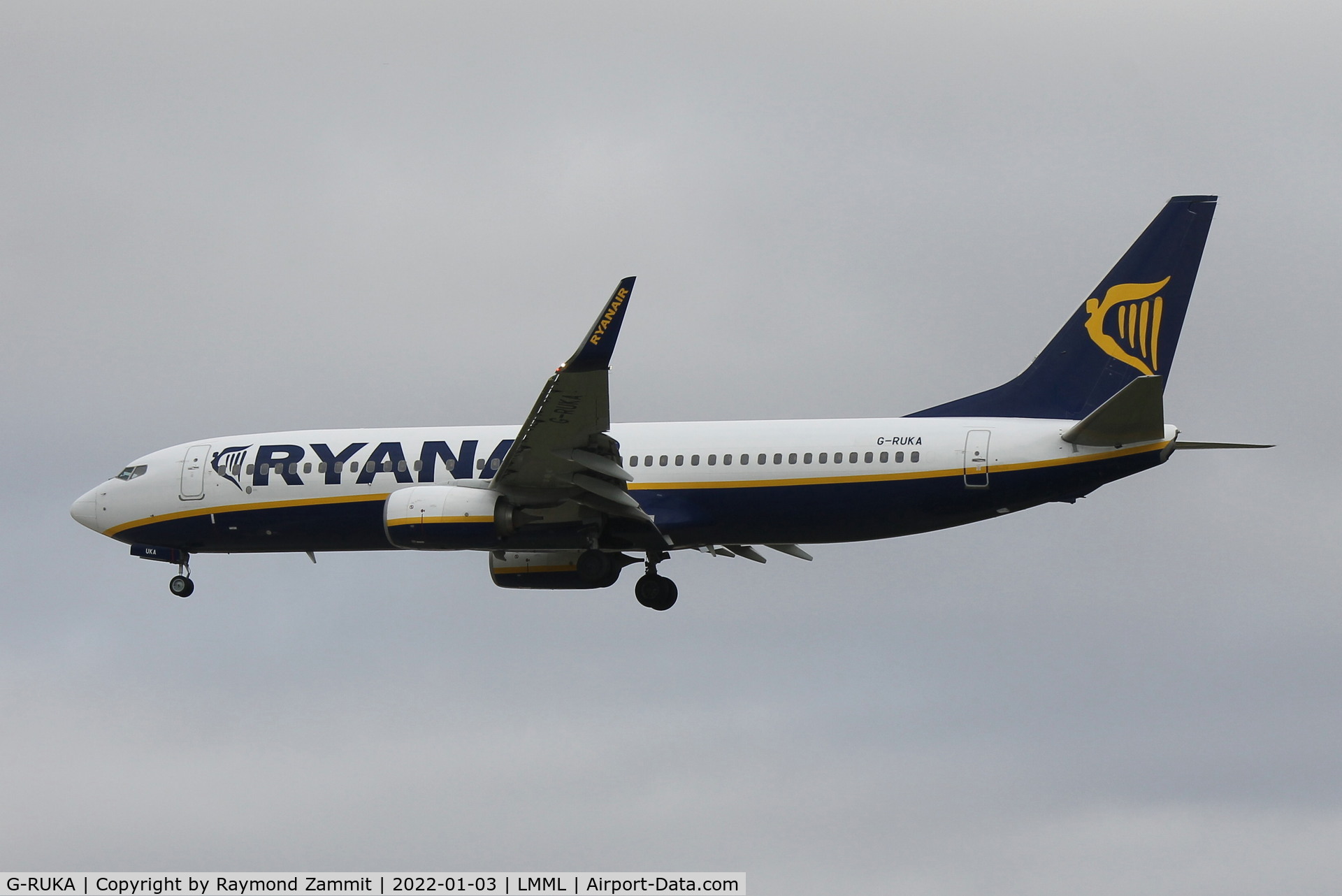 G-RUKA, 2014 Boeing 737-8AS C/N 44687, B737-800 G-RUKA Ryanair UK