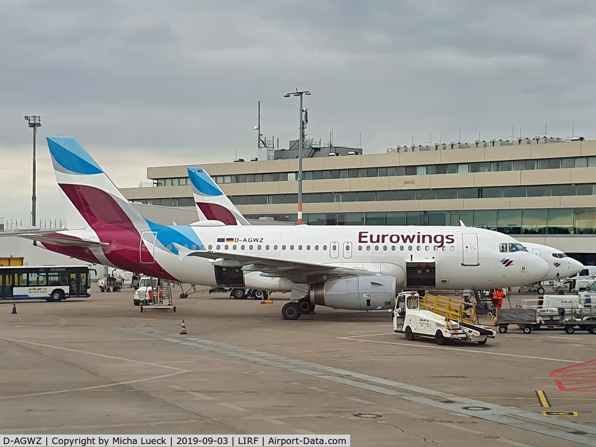 D-AGWZ, 2013 Airbus A319-132 C/N 5978, At Fiumicino