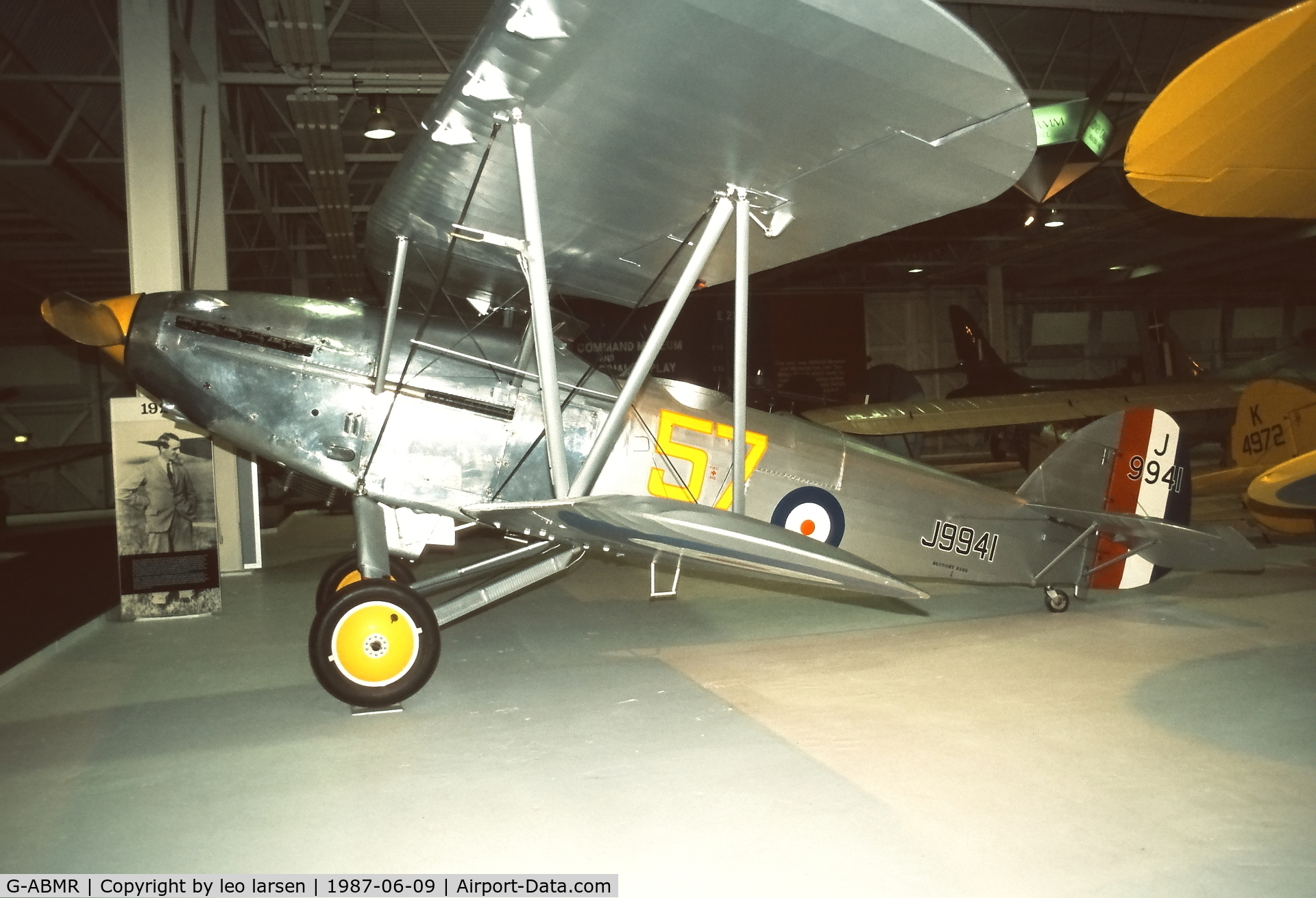 G-ABMR, 1931 Hawker Hart C/N HH1, RAF Museum Hendon 9.6.1987