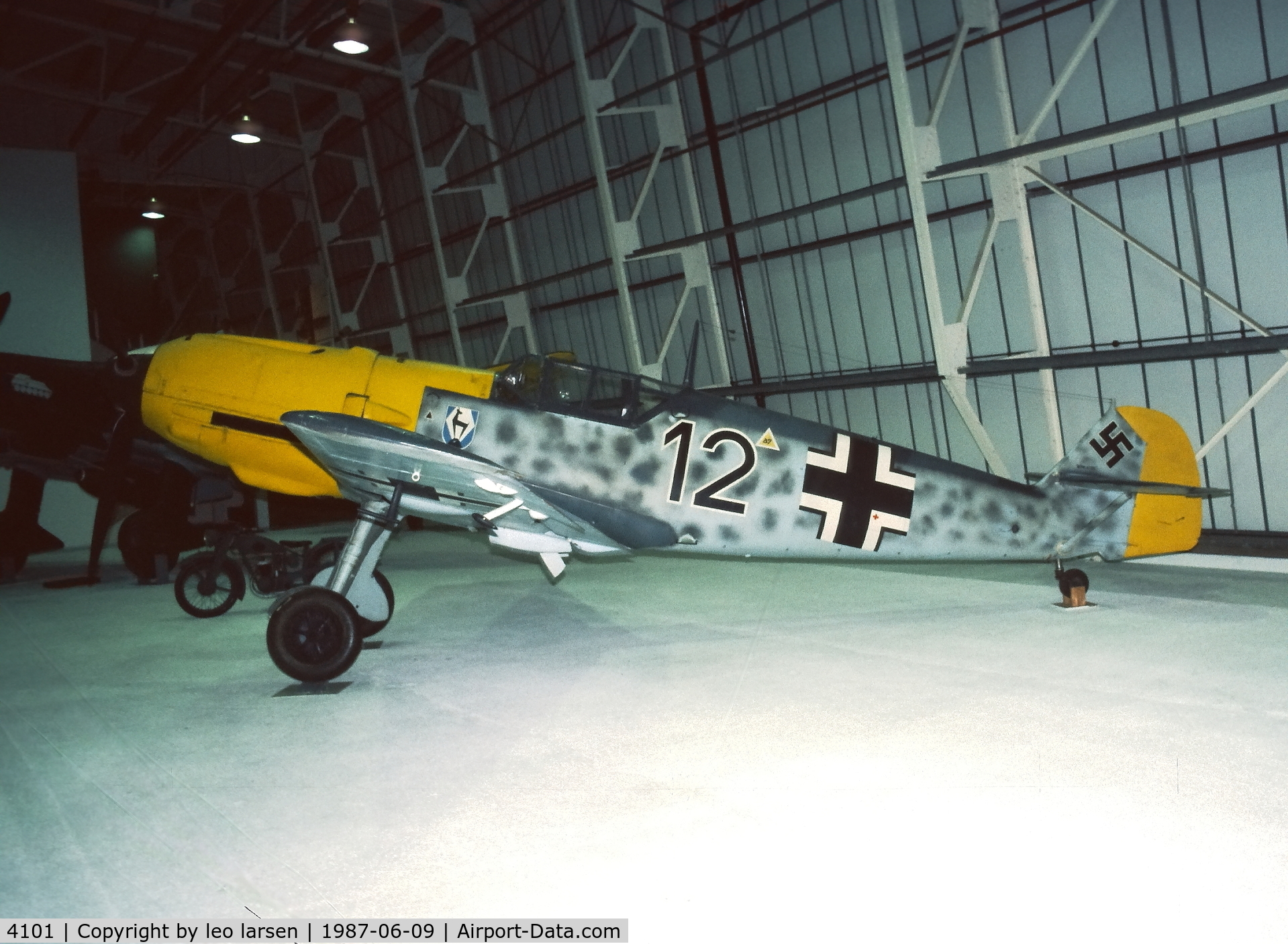 4101, 1940 Messerschmitt Bf-109E-3/B C/N 4101, RAF Museum Hendon 9.6.1987
