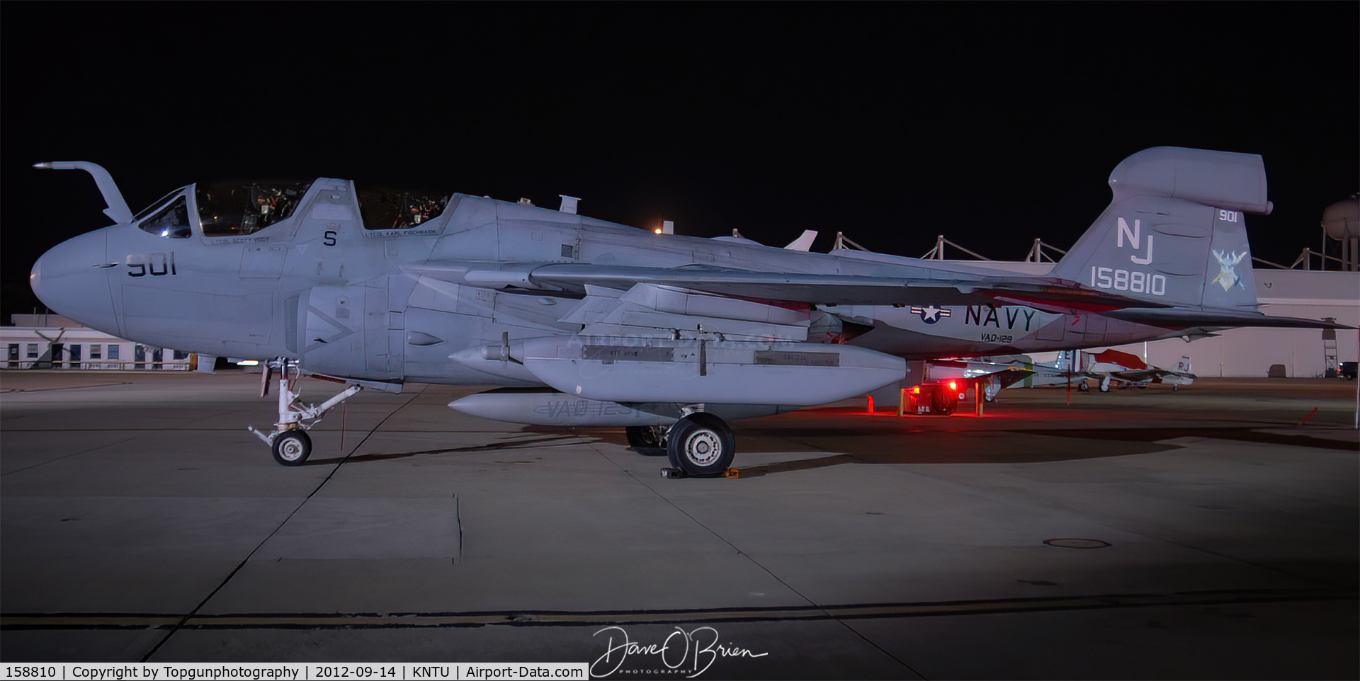 158810, Grumman EA-6B Prowler C/N P-40, Static Prowler 2012 Oceana night show