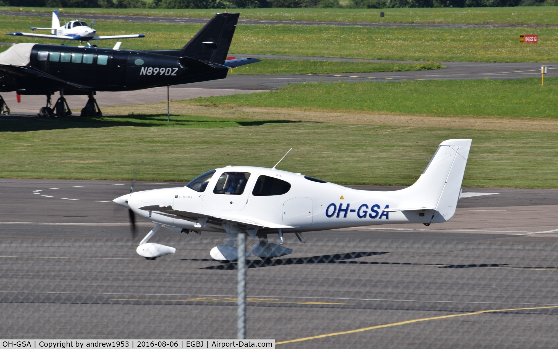 OH-GSA, Cirrus SR22 C/N 3630, OH-GSA at Gloucestershire Airport.