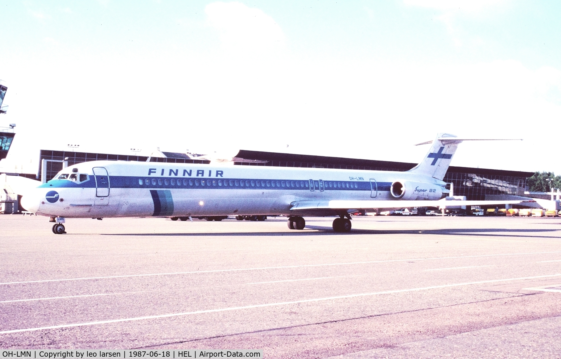 OH-LMN, 1982 McDonnell Douglas MD-82 (DC-9-82) C/N 49150, Helsinki 18.6.1987