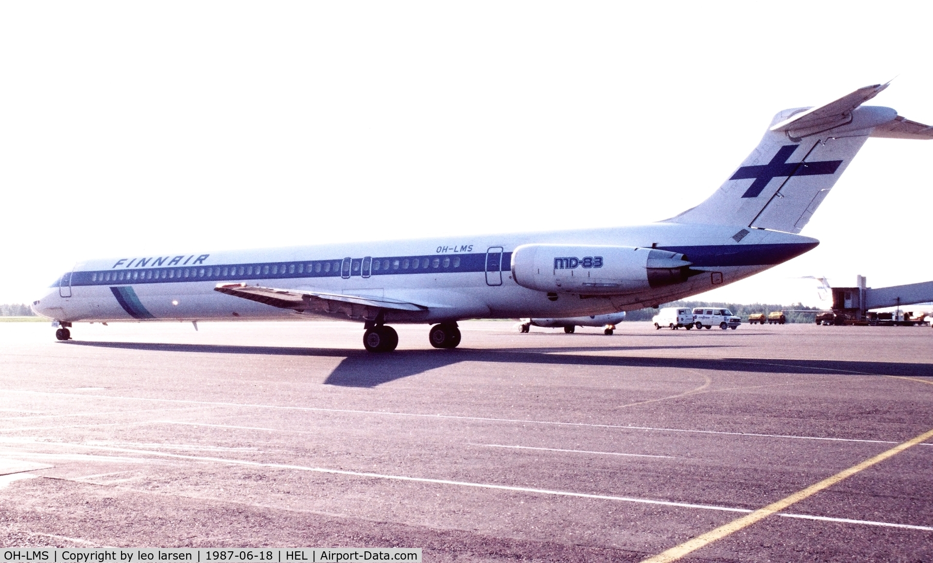 OH-LMS, 1985 McDonnell Douglas MD-83 (DC-9-83) C/N 49252, Helsinki 18.6.1987