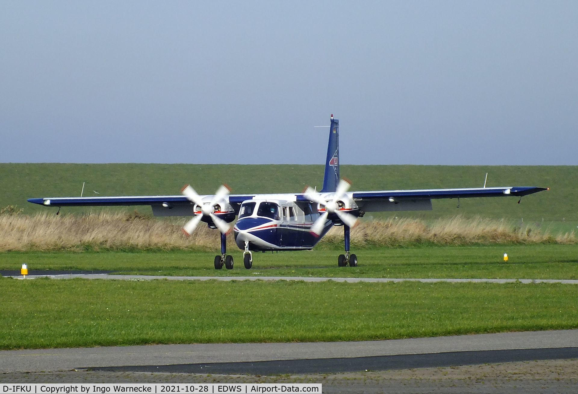 D-IFKU, 1996 Britten-Norman BN-2B-20 Islander C/N 2290, Britten-Norman BN-2B-20 Islander of FLN Frisia Luftverkehr at Norden-Norddeich airfield