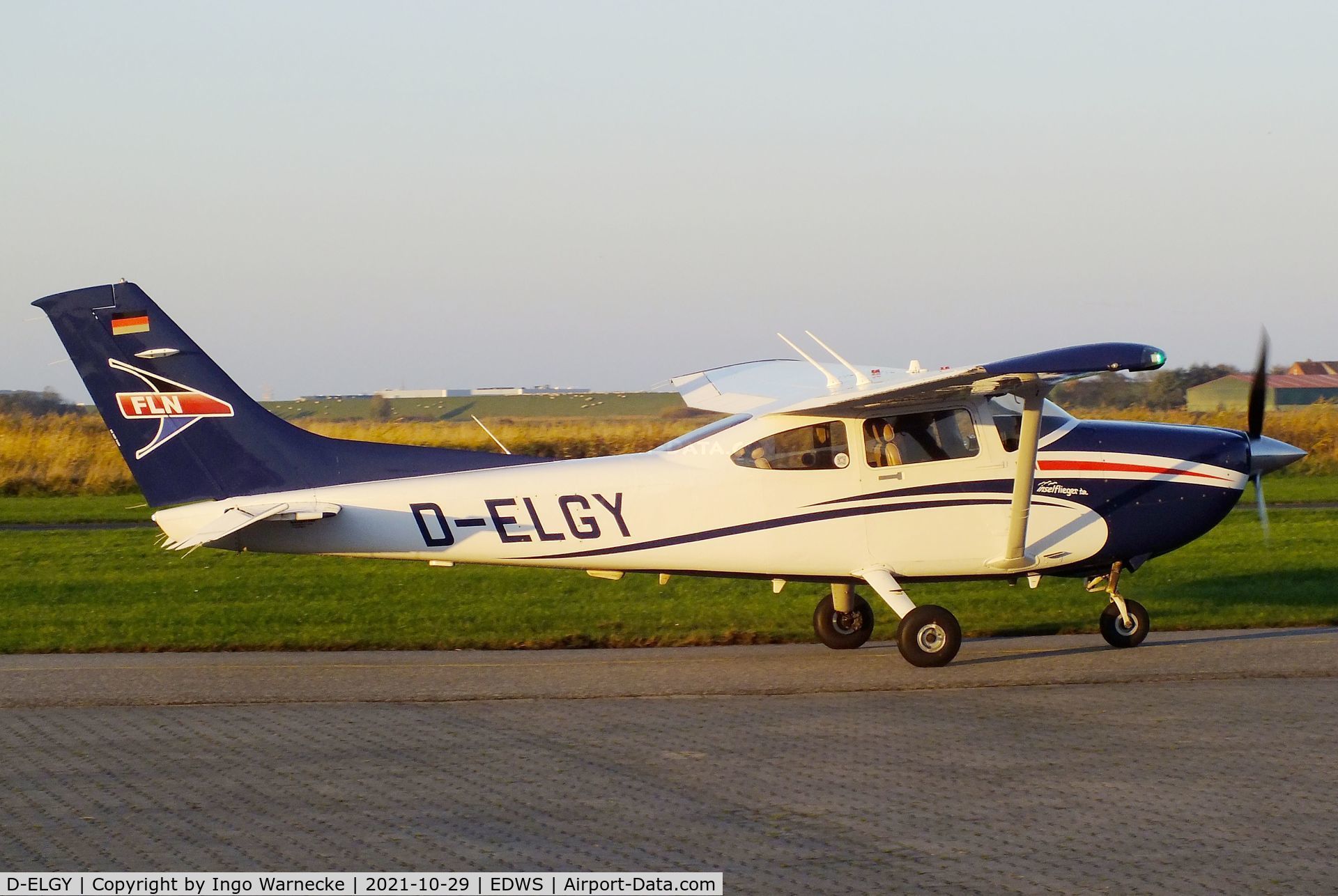 D-ELGY, Cessna 182T Skylane C/N 18282304, Cessna 182T Skylane of FLN Frisia Luftverkehr at Norden-Norddeich airfield