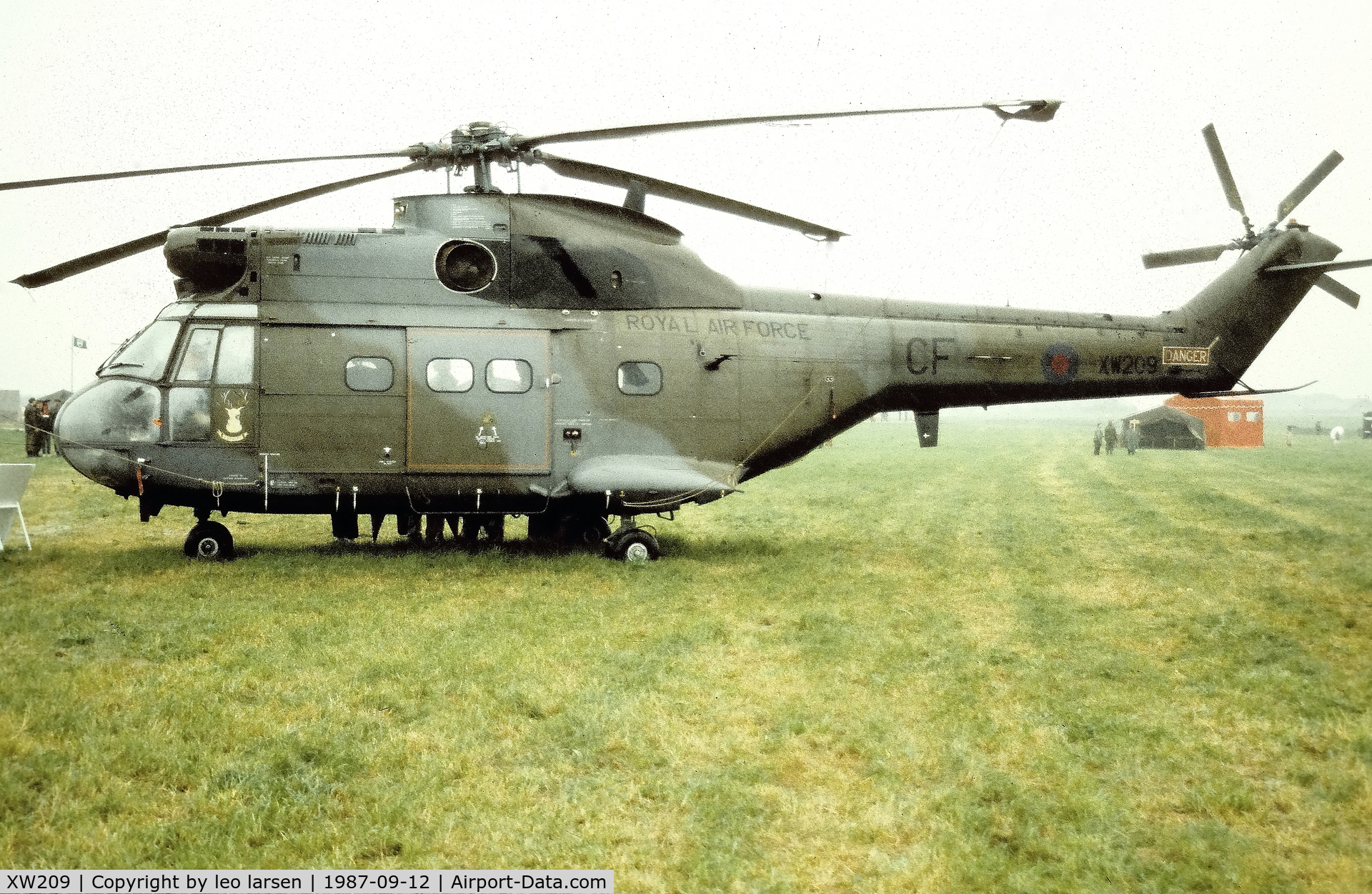 XW209, 1971 Westland Puma HC.2 C/N 1096/F9772, Vaerloese Air Base Denmark 12.9.1987
