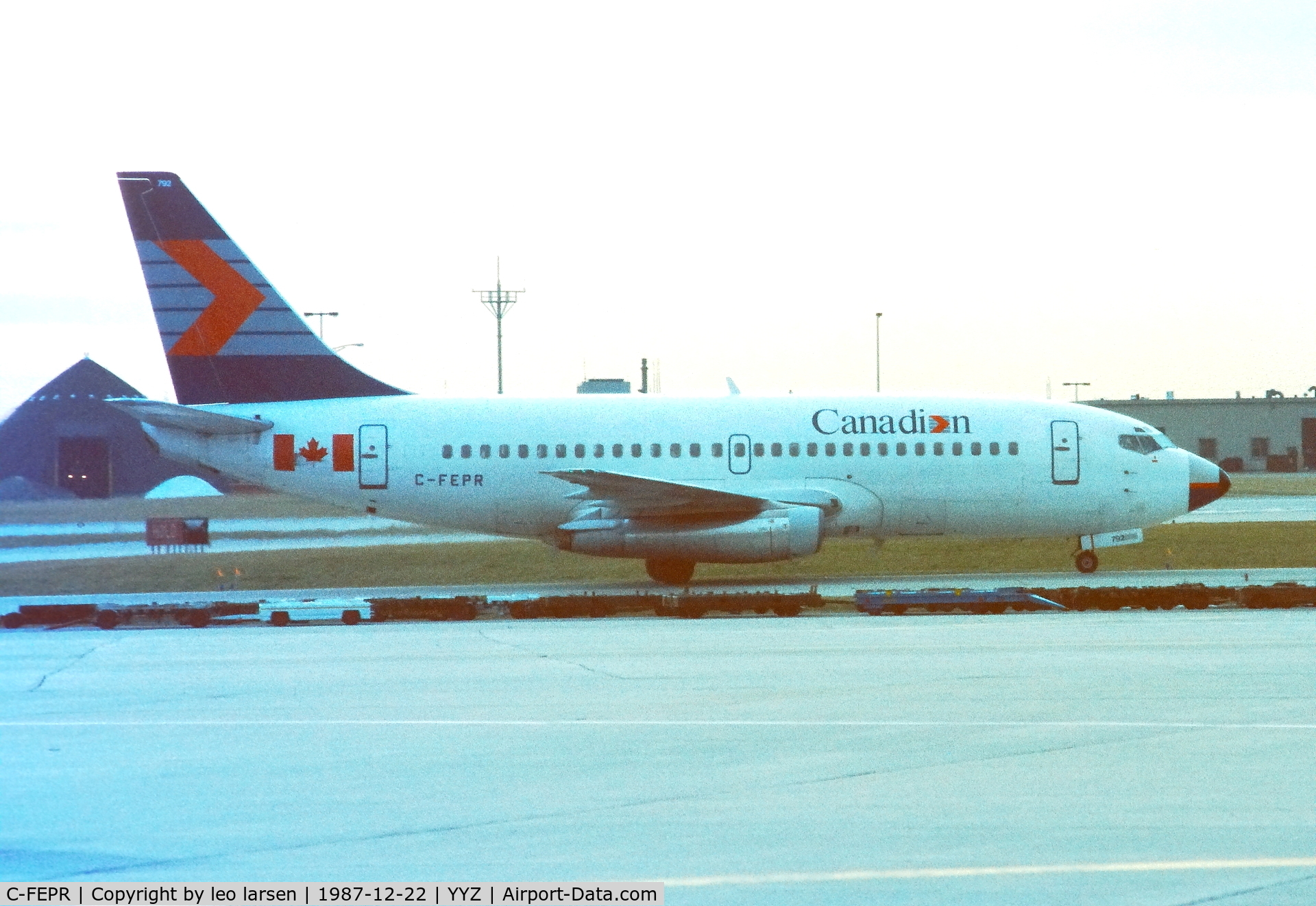 C-FEPR, 1969 Boeing 737-2E1 C/N 20397, Toronto 22.12.1987