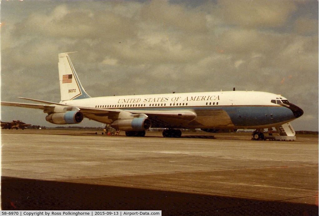 58-6970, 1959 Boeing VC-137B C/N 17925, RNZAF Base Ohakea, New Zealand about 1982