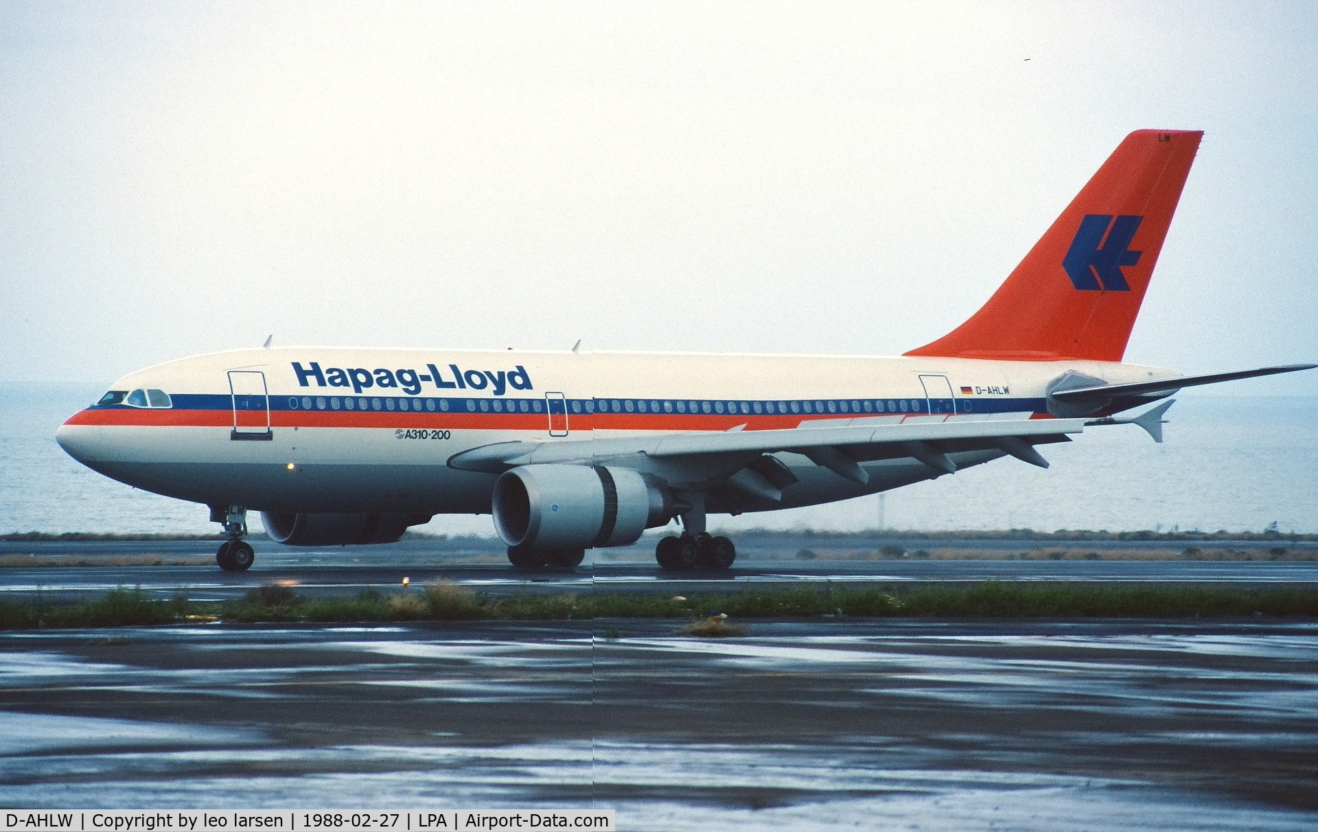 D-AHLW, 1986 Airbus A310-204 C/N 427, Las Palmas 27.2.1988