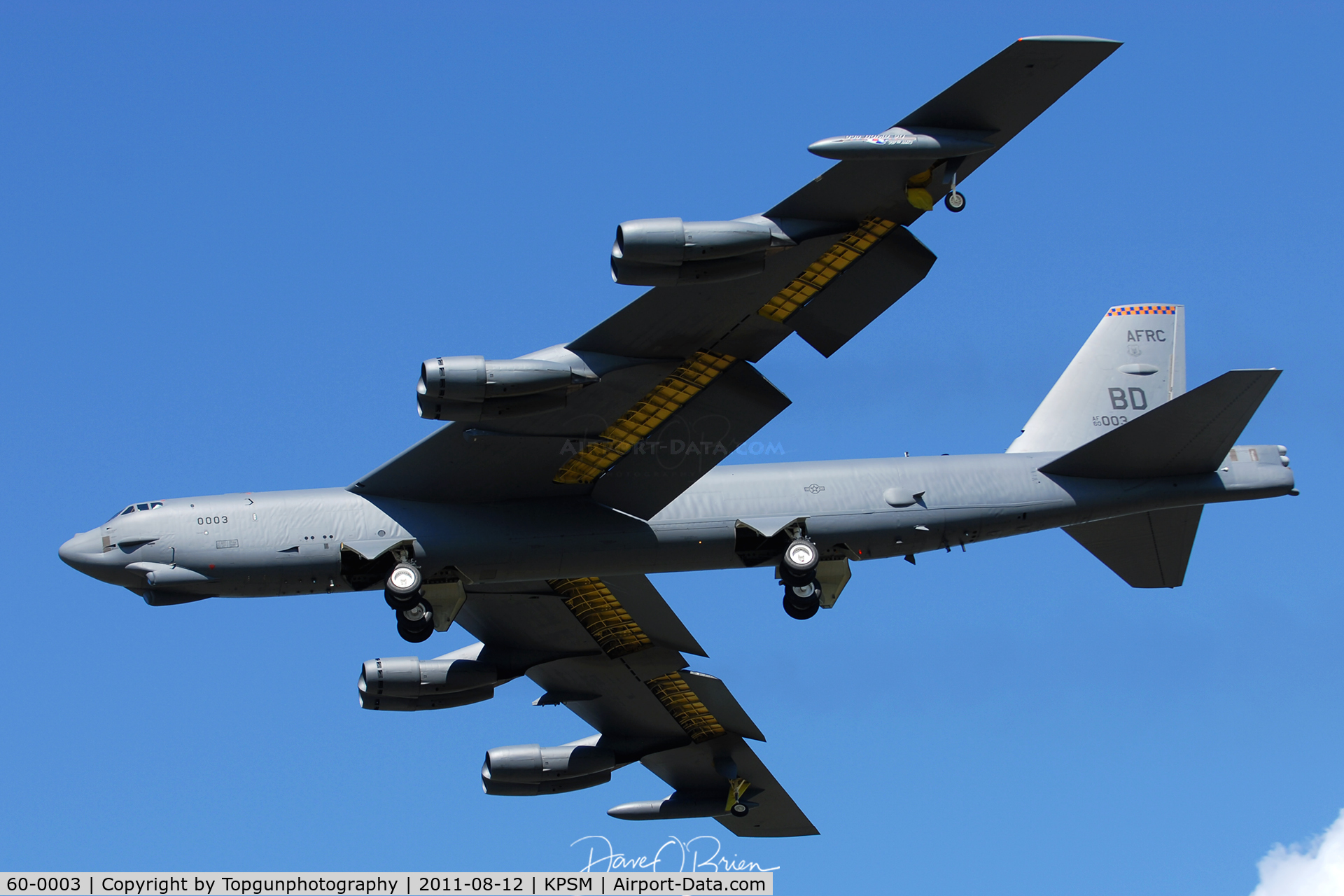 60-0003, 1960 Boeing B-52H Stratofortress C/N 464368, DEATH31 coming in for low approach