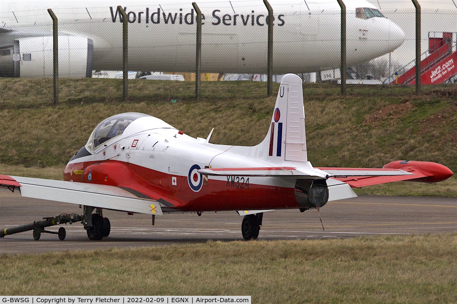 G-BWSG, 1970 BAC 84 Jet Provost T.5 C/N EEP/JP/988, At East Midlands Airport