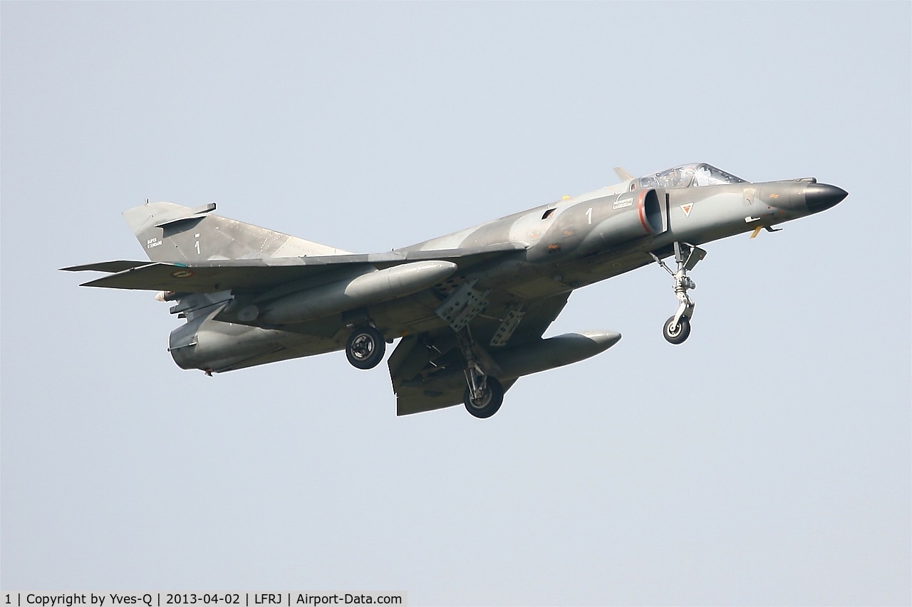 1, Dassault Super Etendard C/N 1, Dassault Super Etendard M (SEM), Short Approach Rwy 08, Landivisiau Naval Air Base (LFRJ)